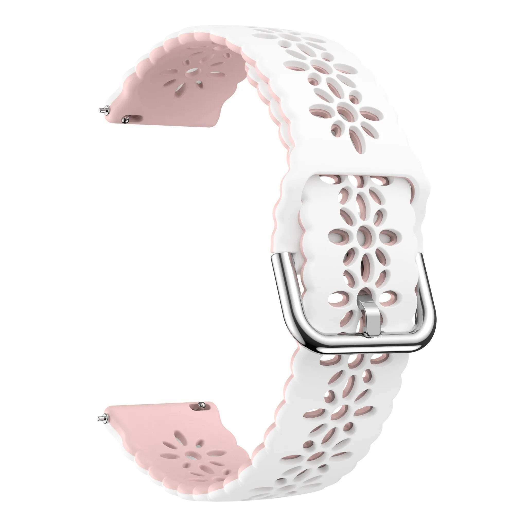 Amazfit GTR Mini siliconen bandje met patroon (lwit/roze)