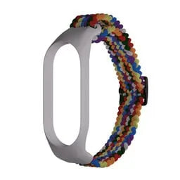 Nylon Mi Braided Strap, rainbow, without a watch, 3/4 front view