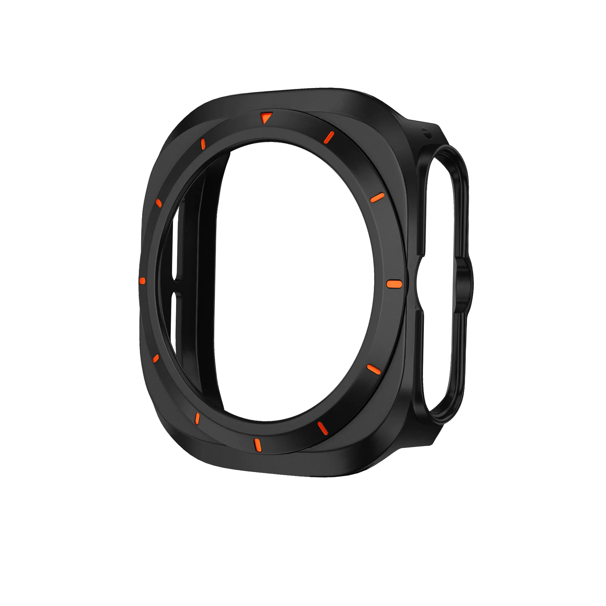 Bandz Samsung Galaxy Watch Ultra bezel PC hoesje (zwart met oranje)