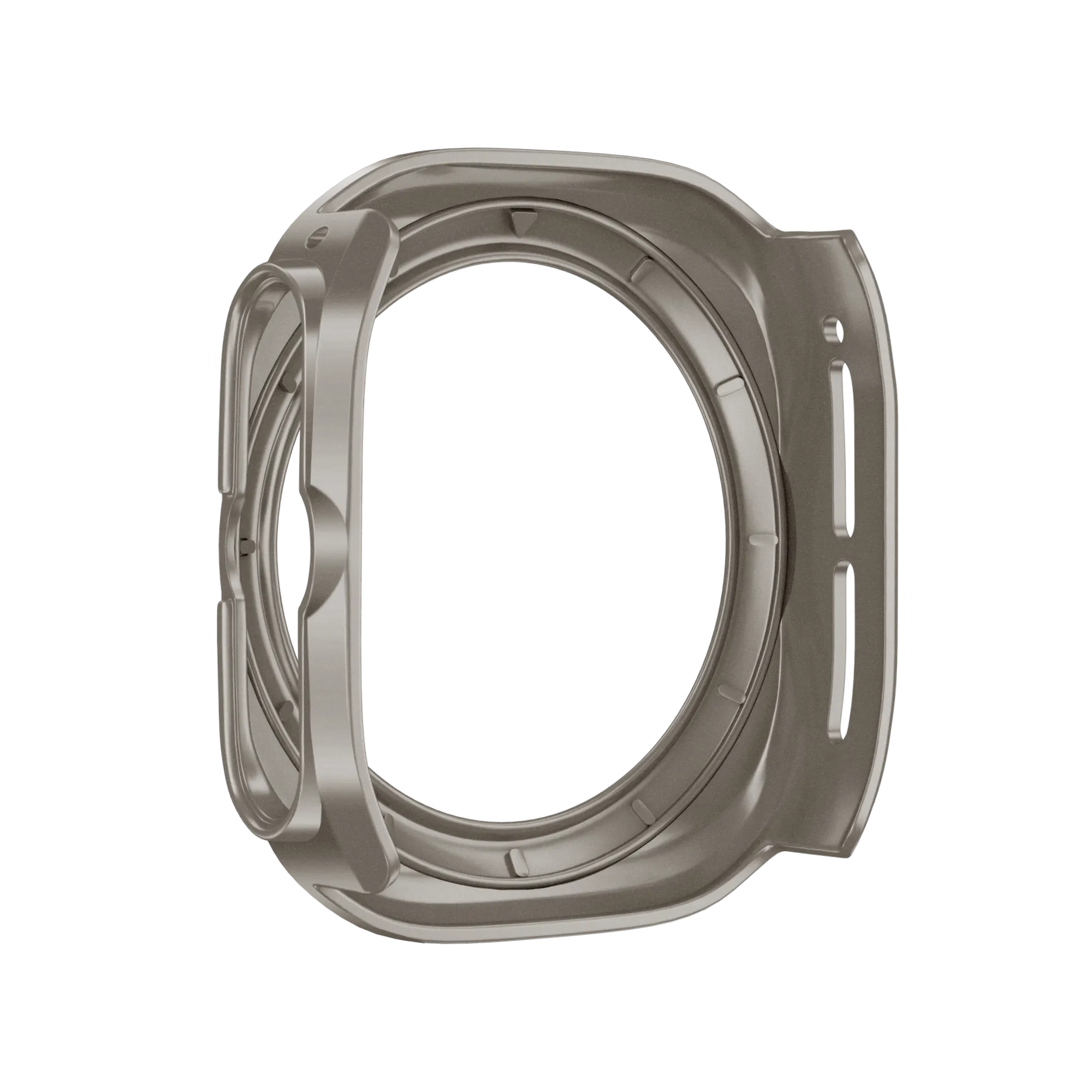 Bandz Samsung Galaxy Watch Ultra bezel PC hoesje (titanium met oranje)