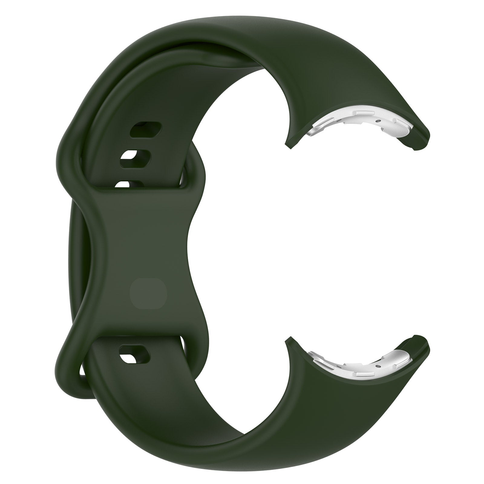 Google Pixel Watch 4 - 41mm siliconen classic bandje (donkergroen)