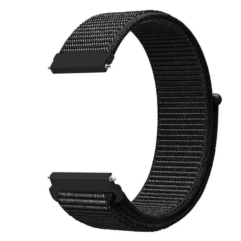 Nylon Strap, black, without a watch, 3/4 rear view