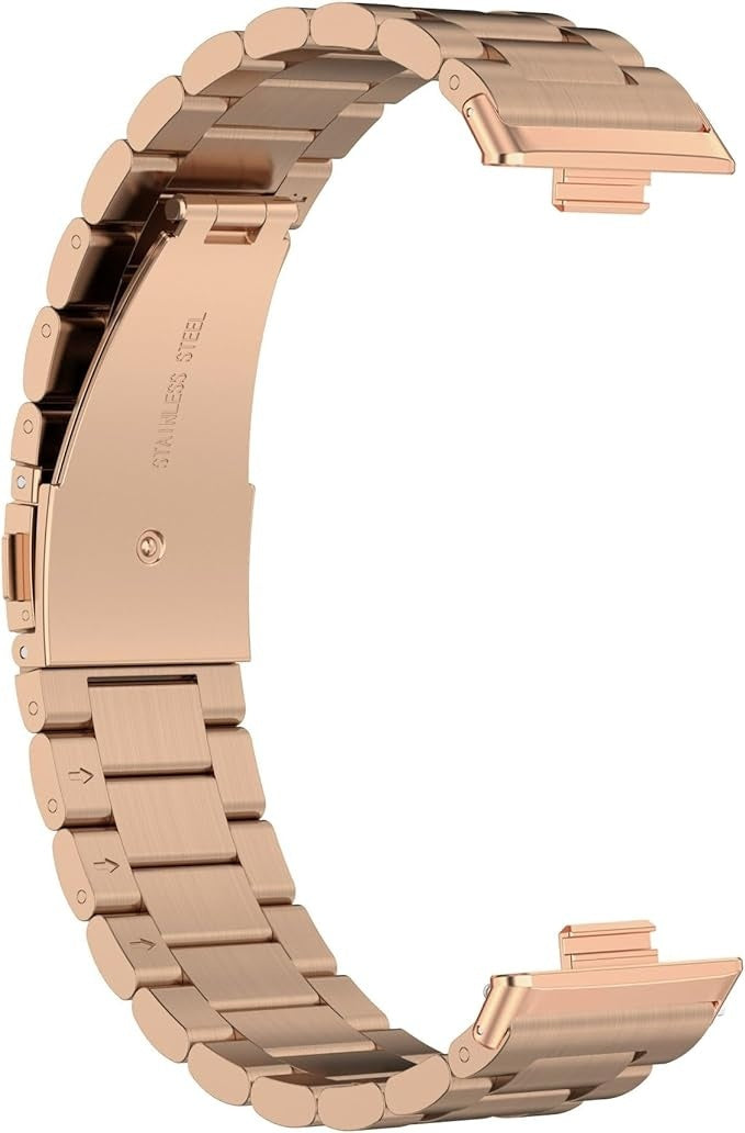 Huawei Watch Fit 4 stalen band (rosé goud)