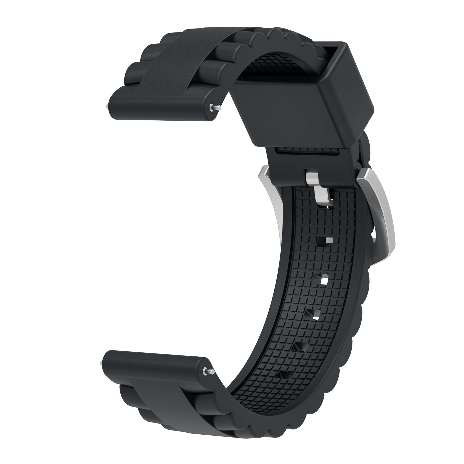 Coros Apex 4 - 46mm Wave Silicone Strap (Black)