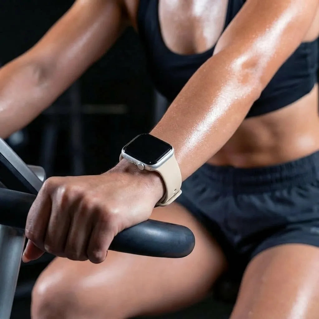 Bandz Apple Watch dual snap siliconen band (sterrenlicht)