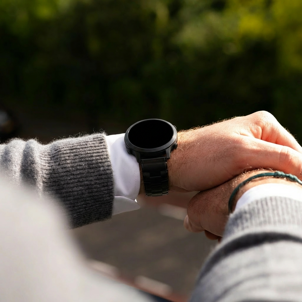 Bandz Garmin Fenix 7 titanium schakel band (zwart)