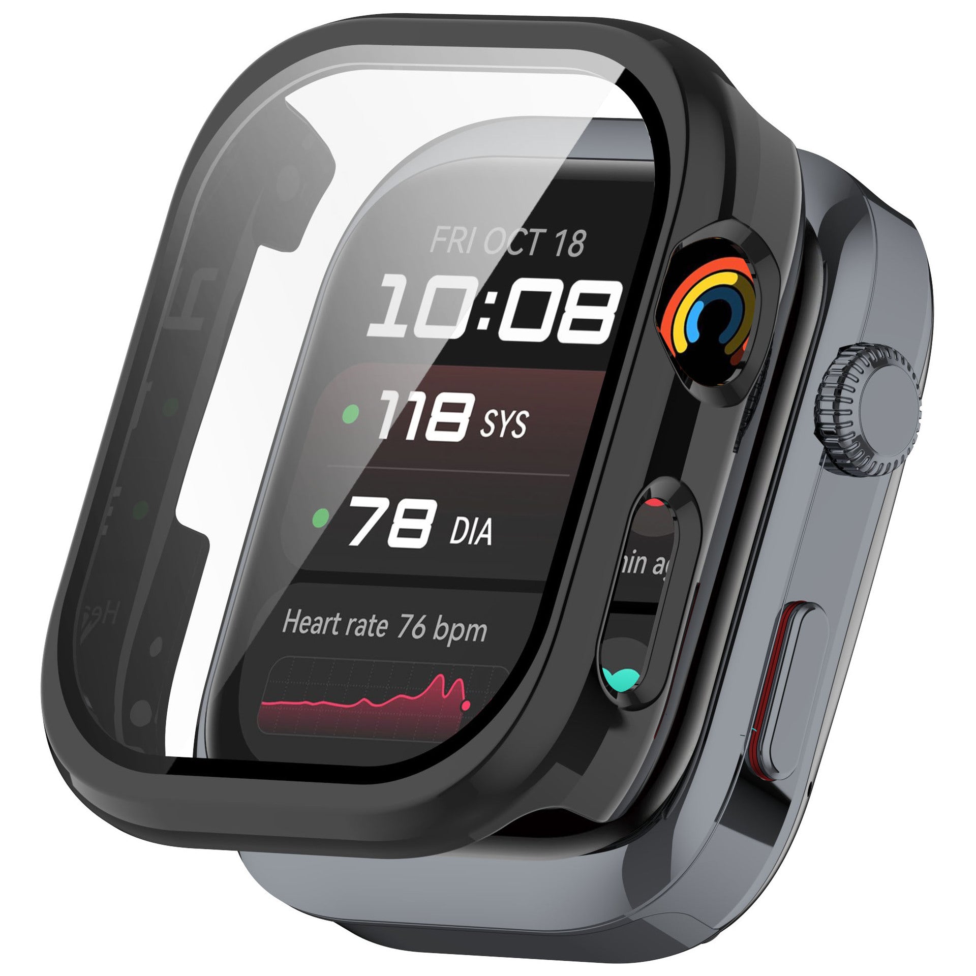 Huawei Watch D2 hard case met glas (zwart)