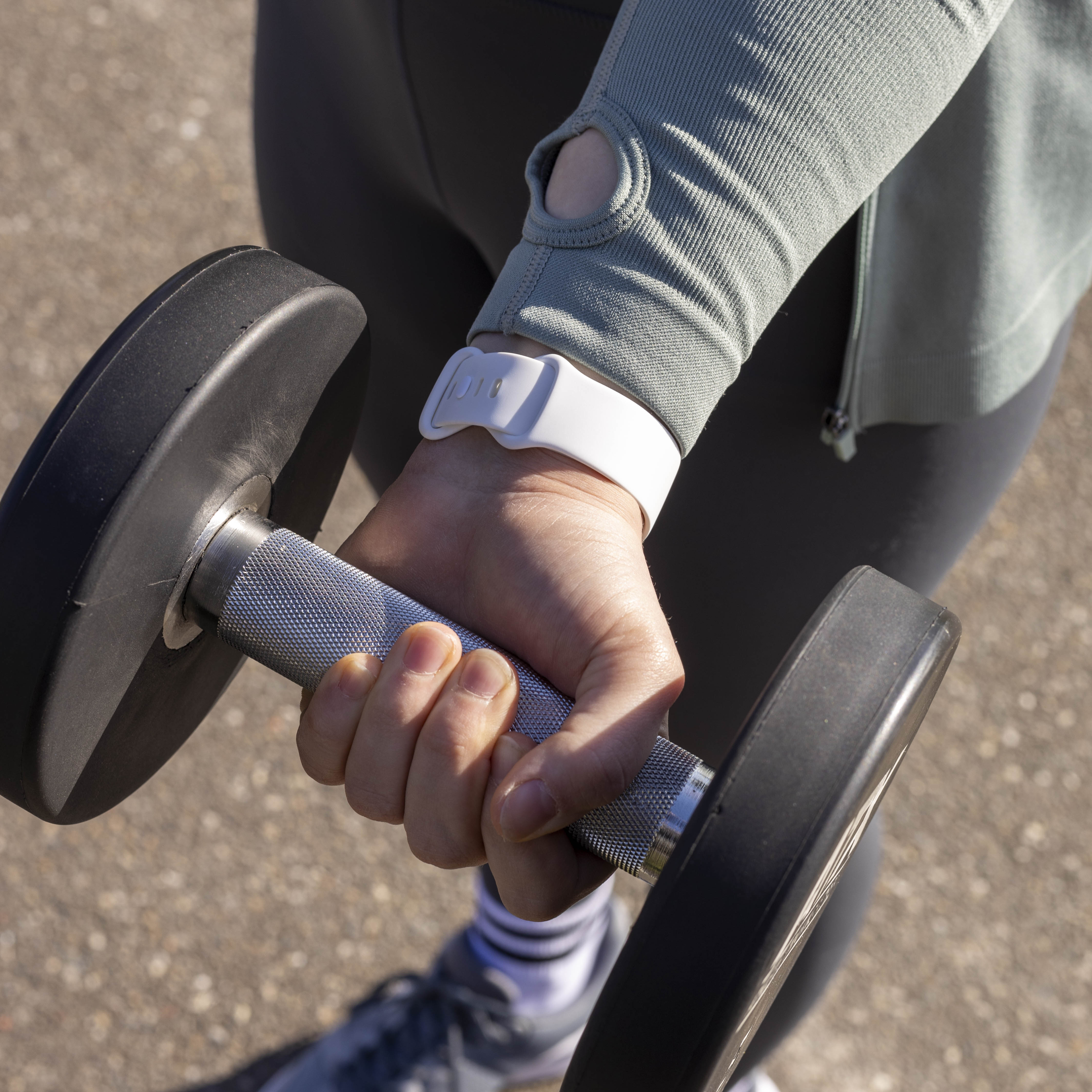 Fitbit Sense siliconen classic bandje (wit)