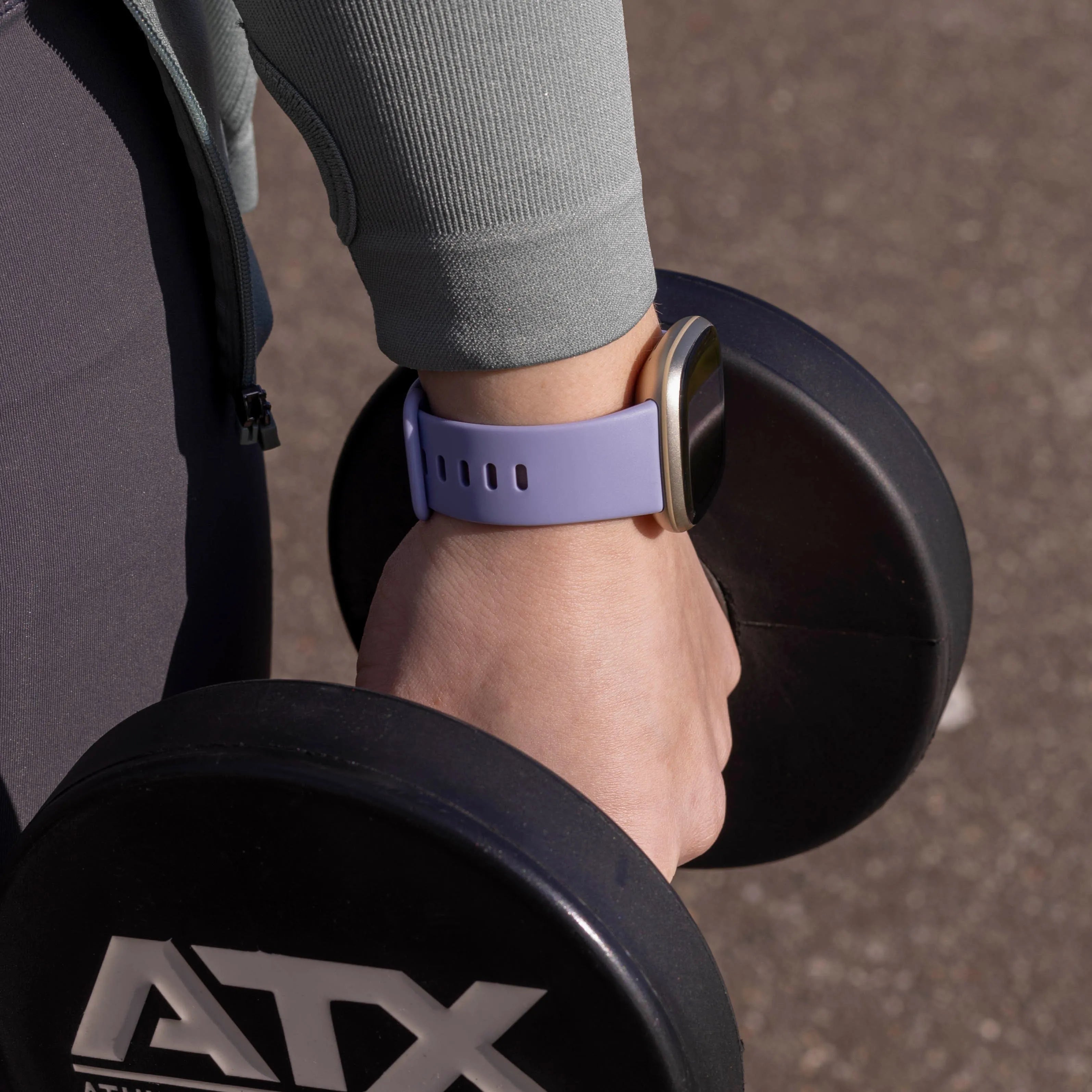 Fitbit Versa 4 siliconen classic bandje (lavendel)