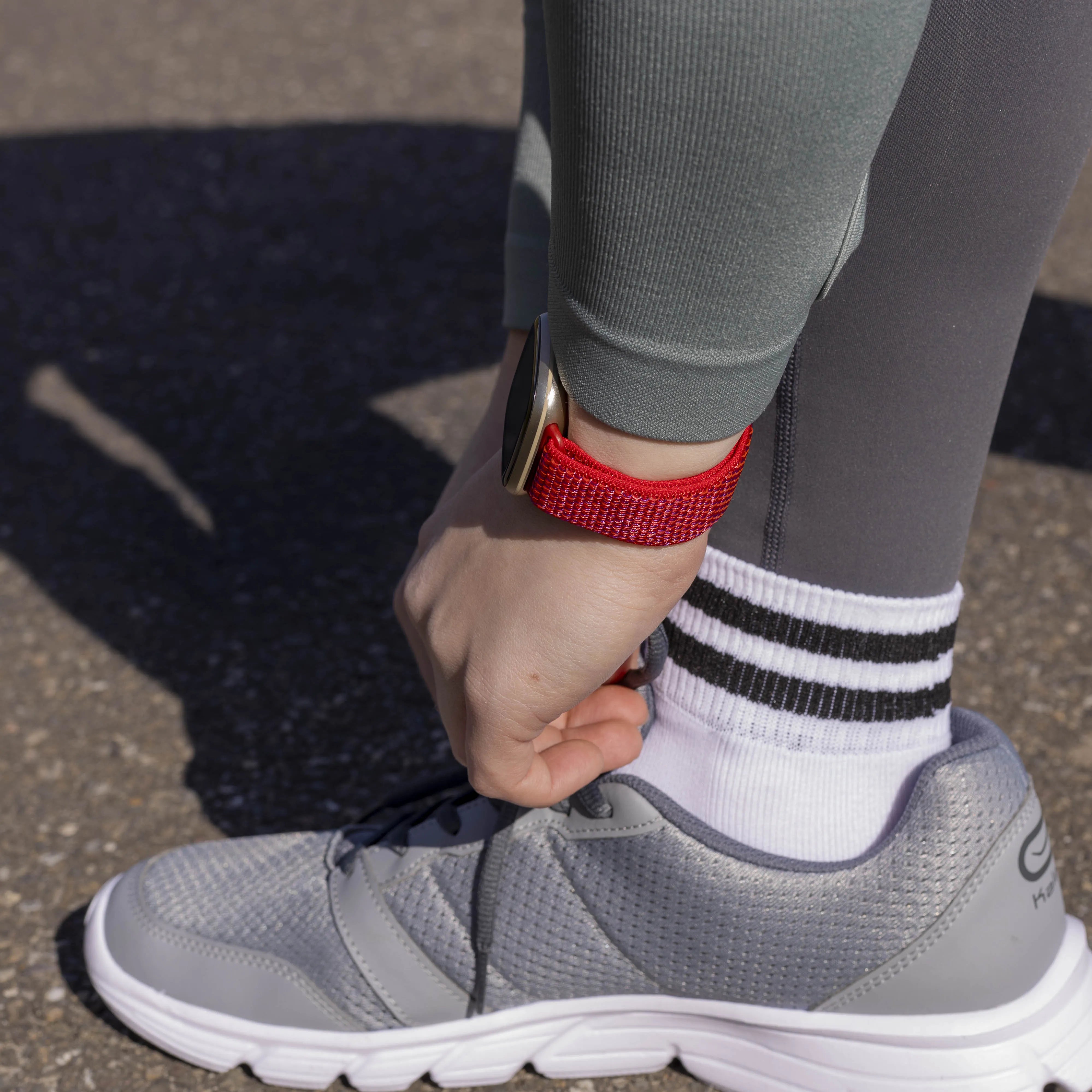 Fitbit Sense nylon bandje (rood)