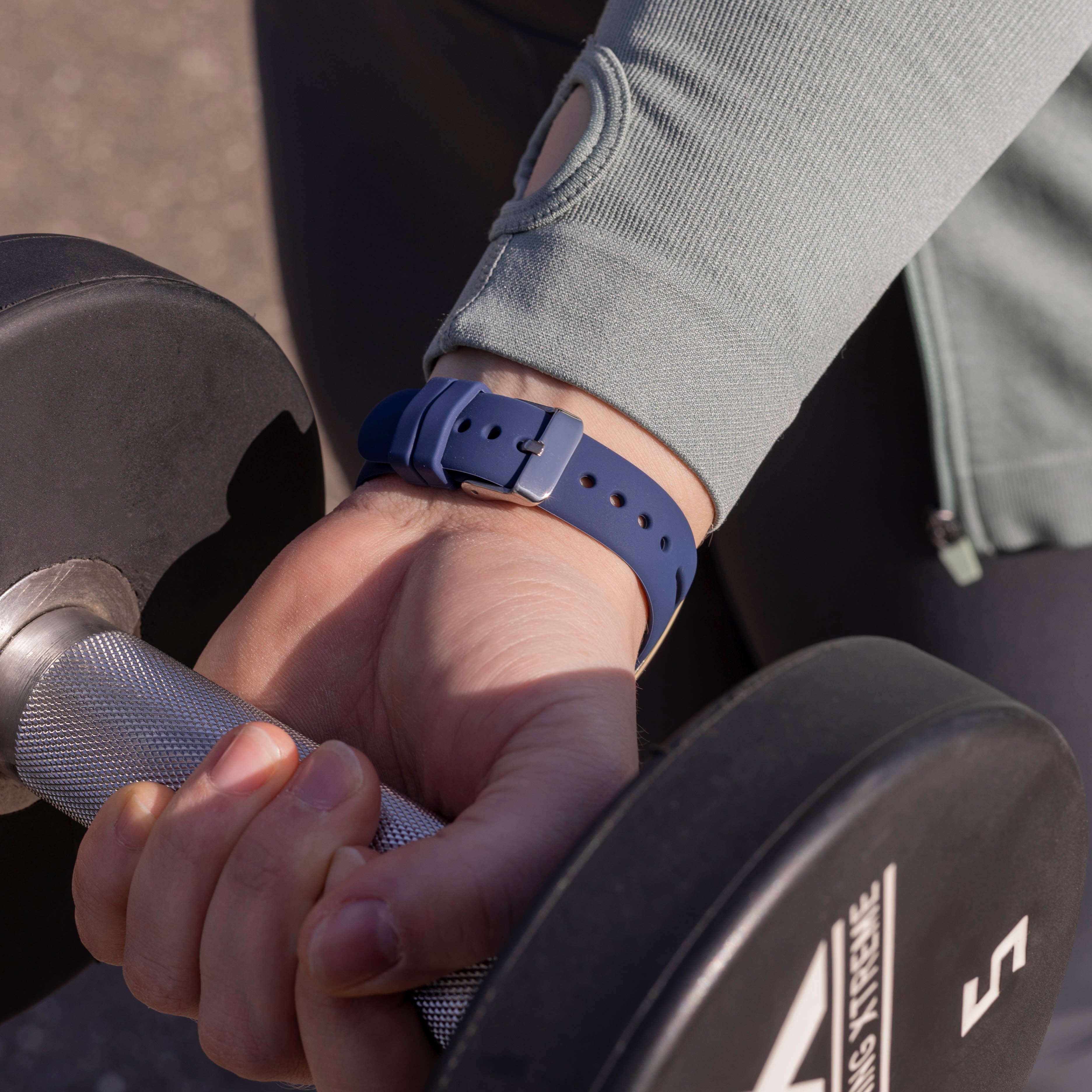 Fitbit Sense 2 luxe siliconen bandje (donkerblauw)