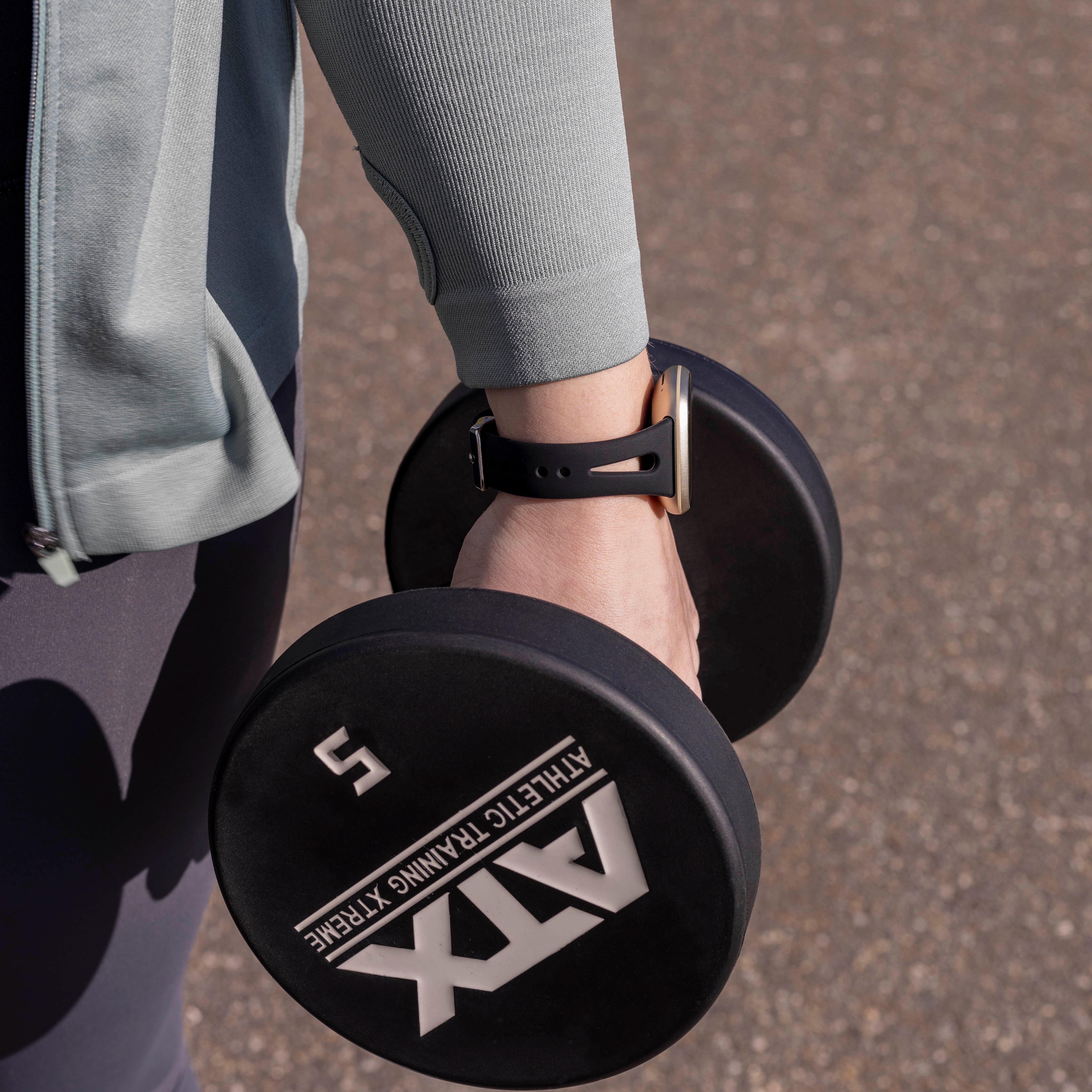 Fitbit Versa 4 luxe siliconen bandje (zwart)