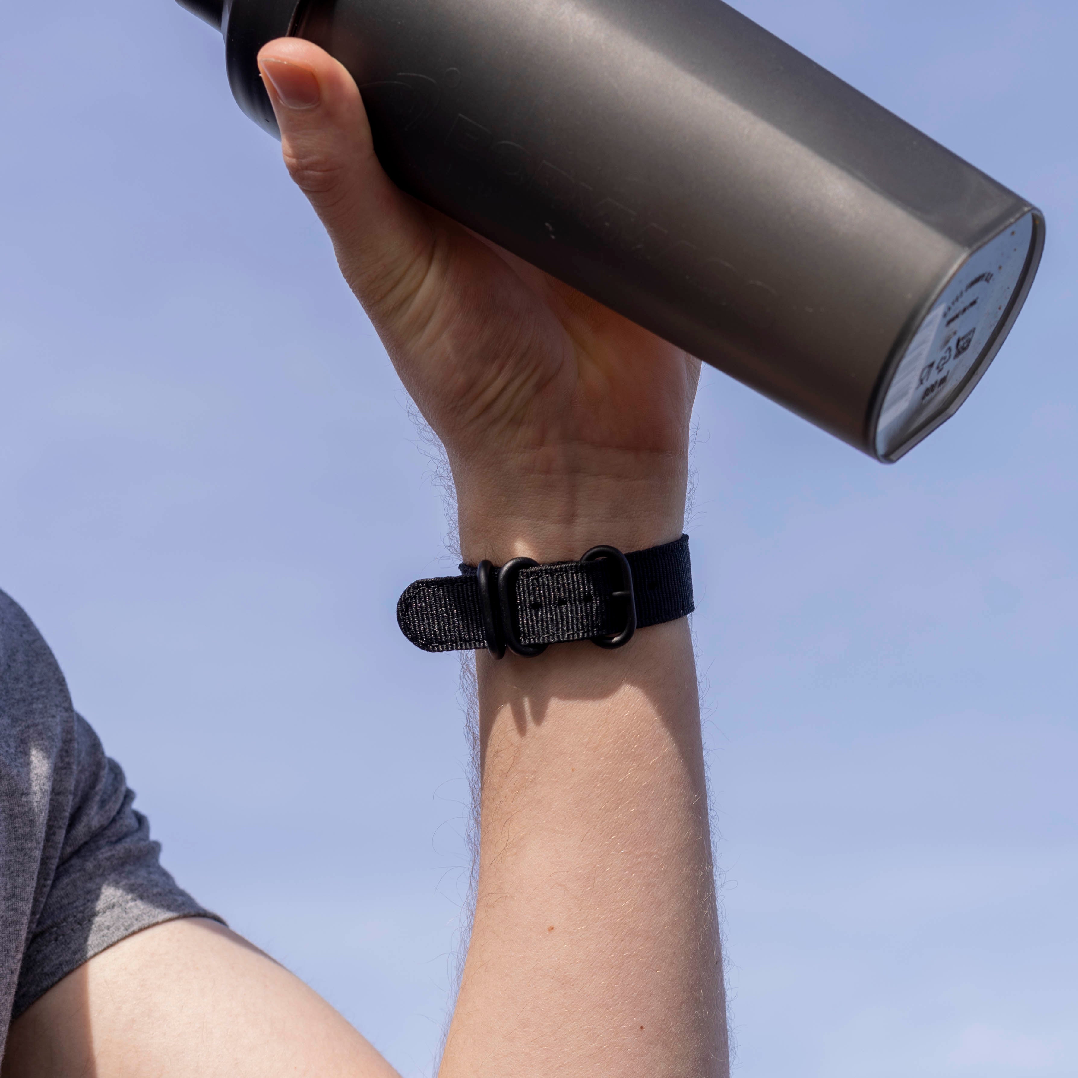 Fitbit Sense Nylon Strap with Buckle (Black)