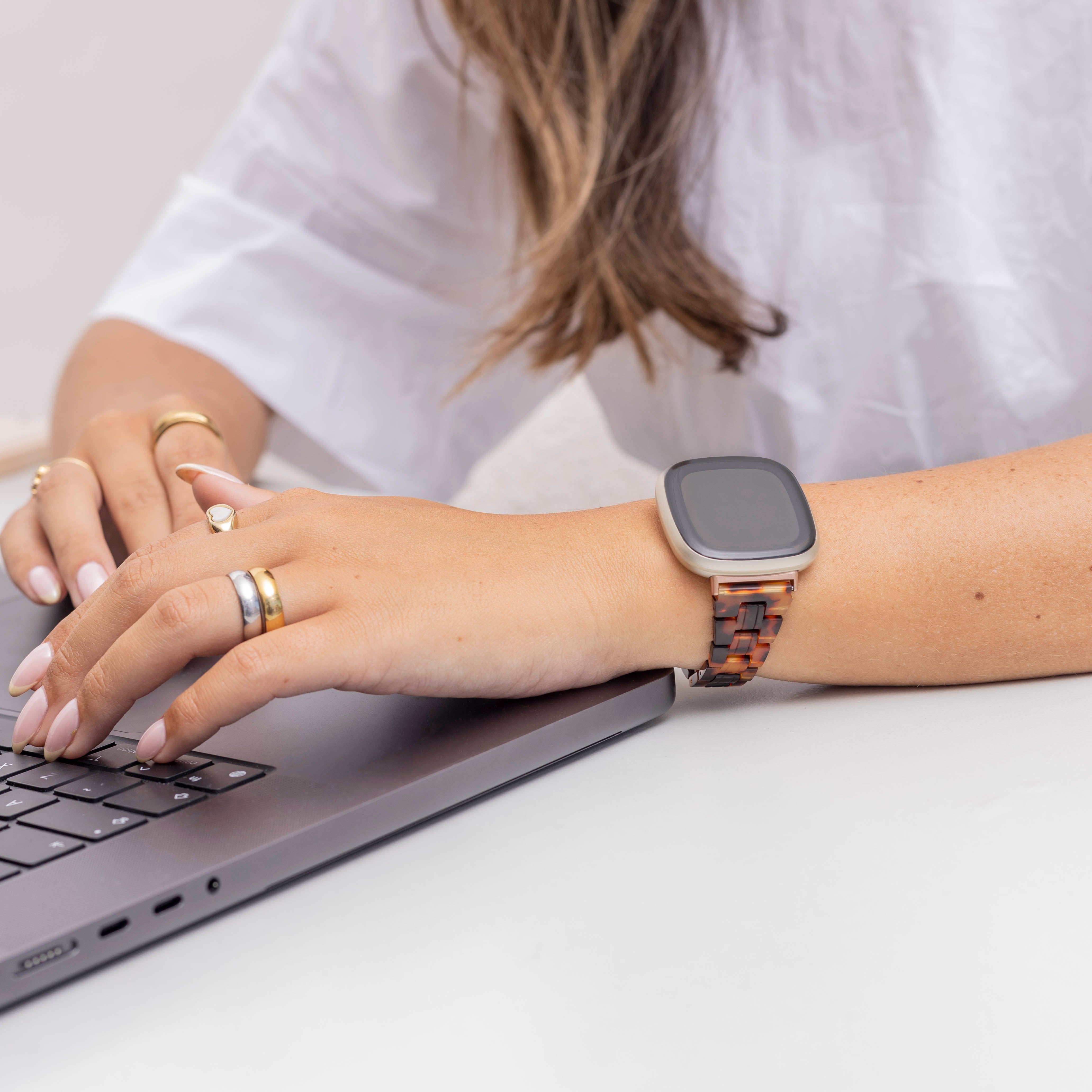 Fitbit Sense resin band (lava)