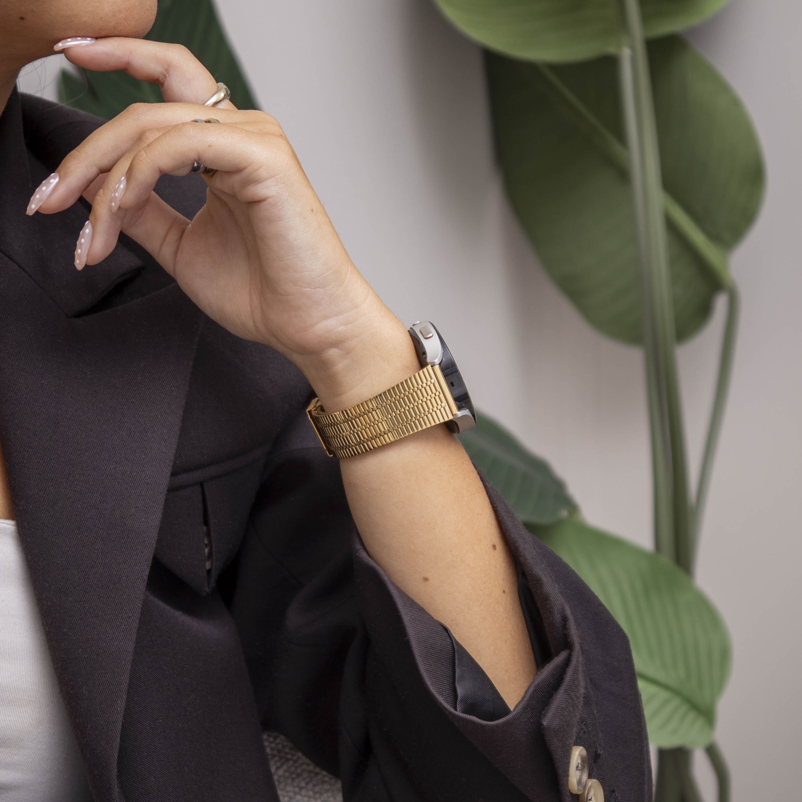 Samsung Galaxy Watch 4 - 44mm roestvrij stalen band (goud)