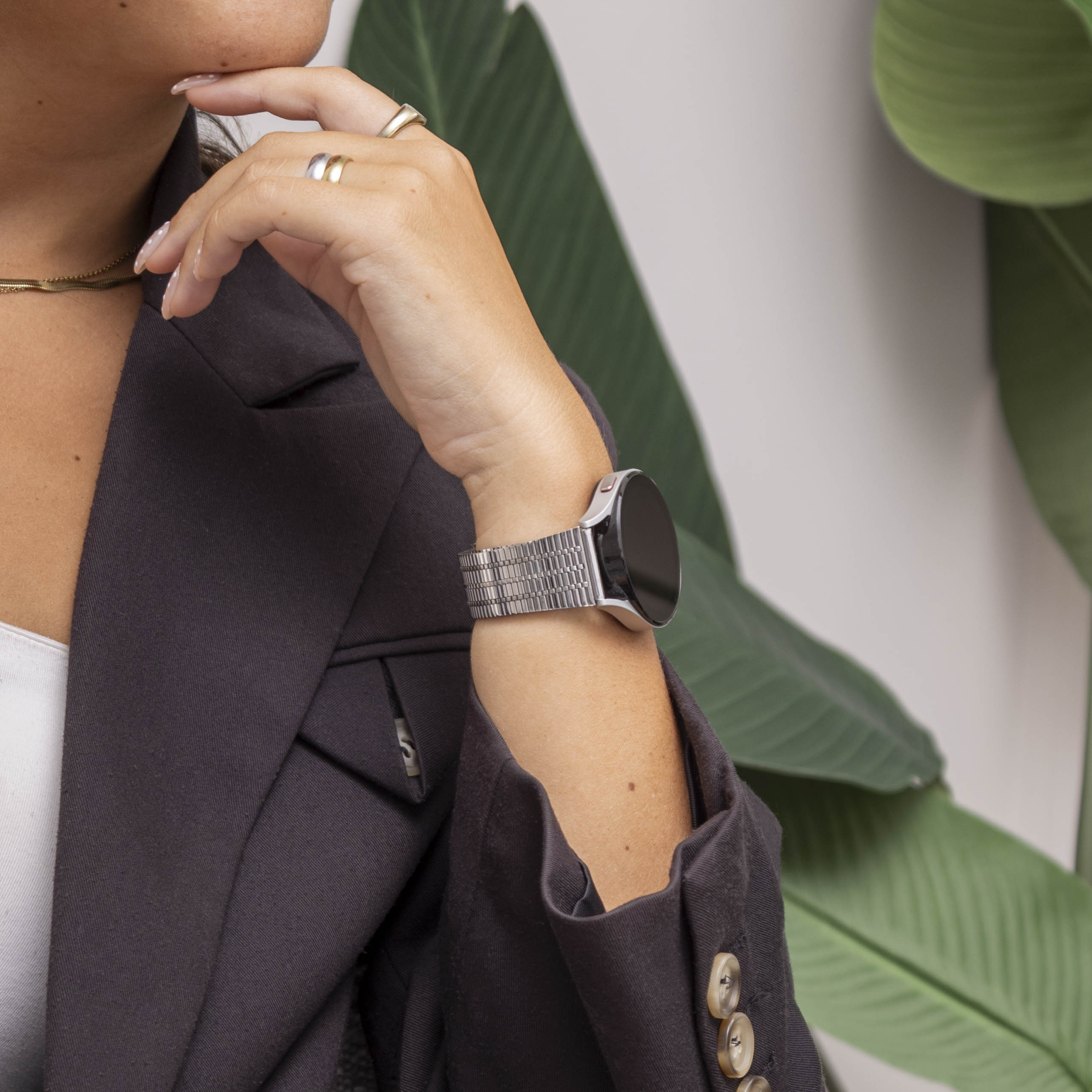 Withings ScanWatch Nova roestvrij stalen band (zilver)