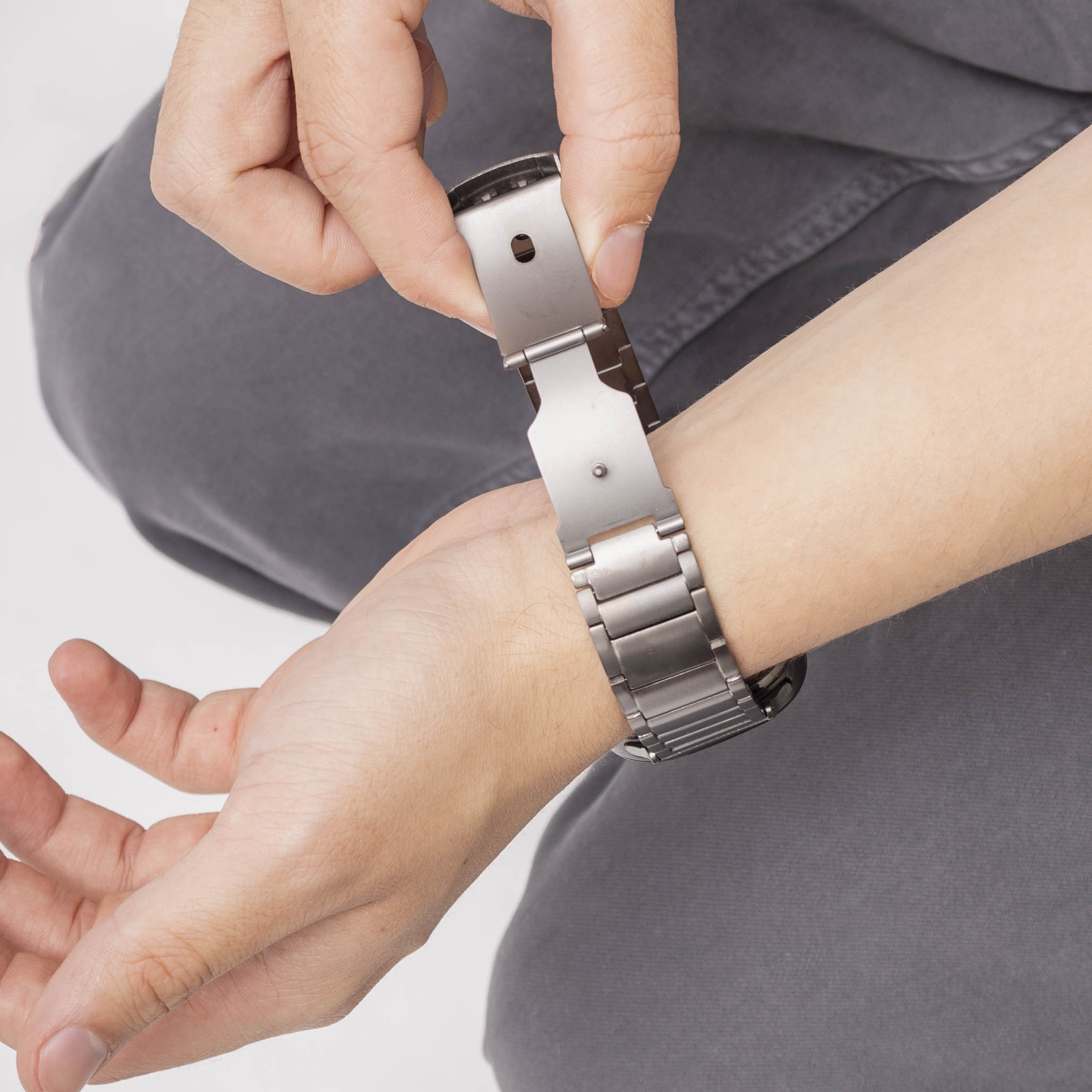 Bandz Samsung Galaxy Watch Ultra titanium band 'Classic' (grafiet)