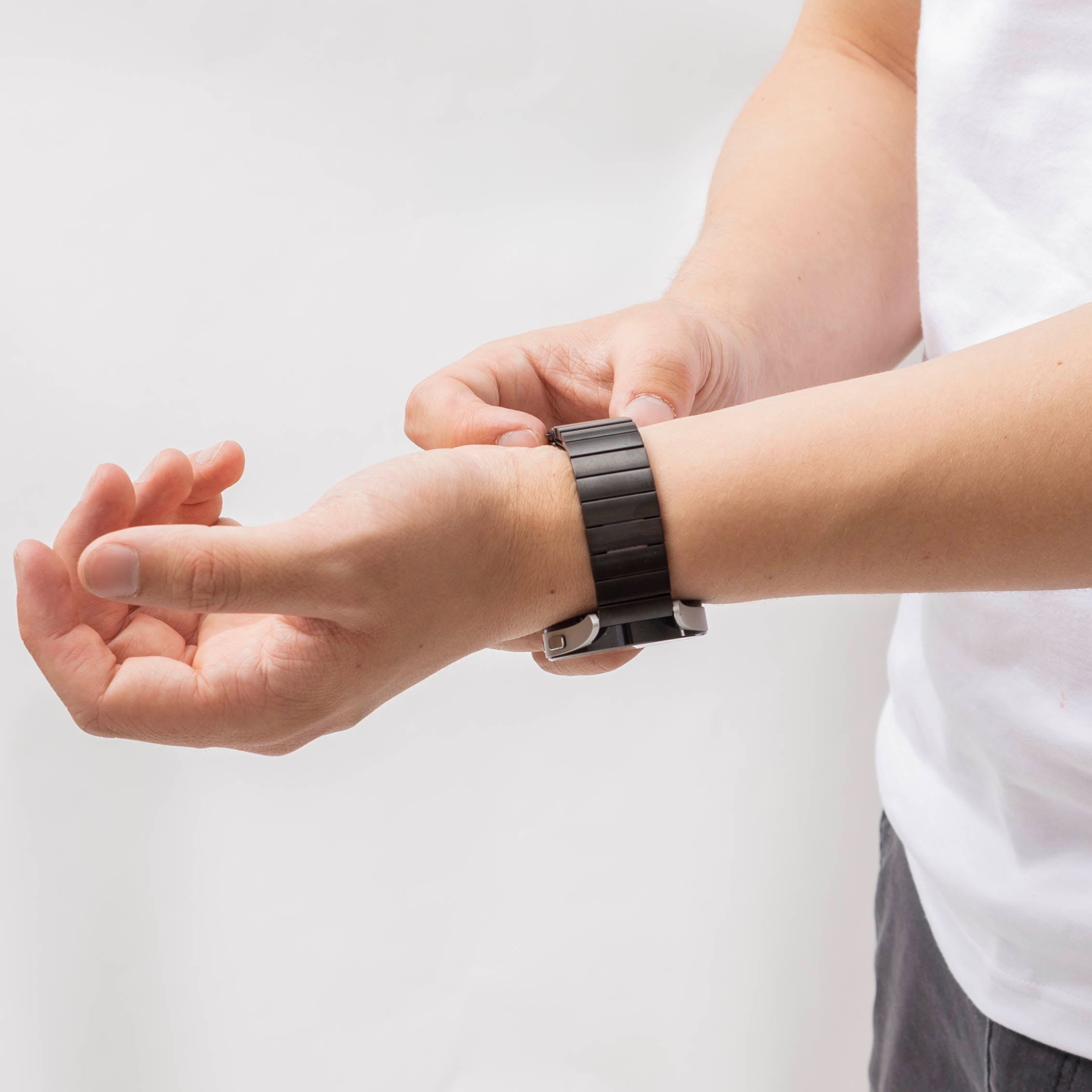 Samsung Gear Sport luxe metalen bandje (zwart)