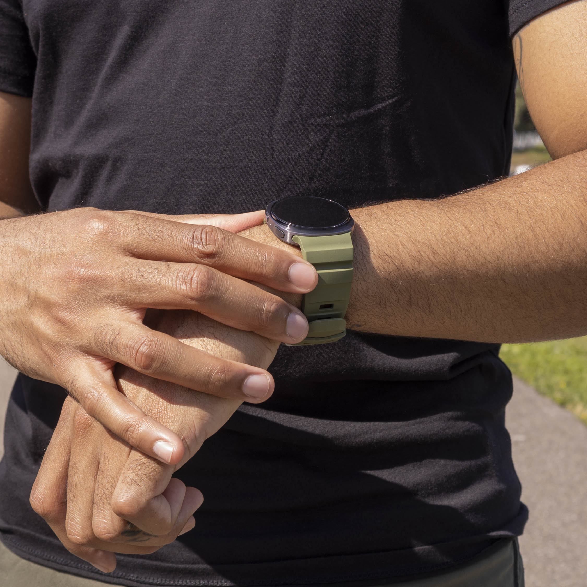 Samsung Galaxy Watch 8 Classic extreme silicone band (legergroen)