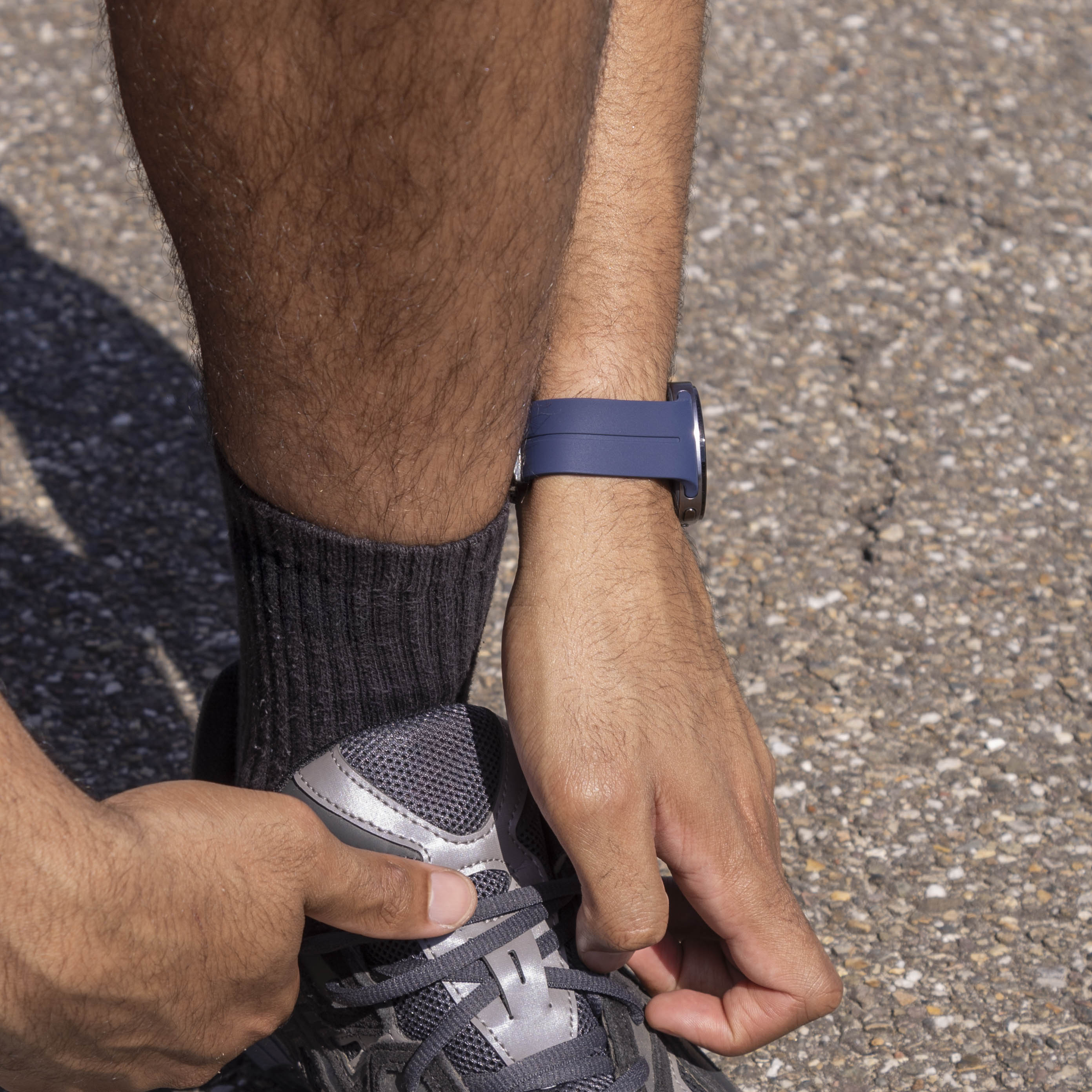 Samsung Galaxy Watch 8 - 40mm D-buckle siliconen bandje (donkerblauw)