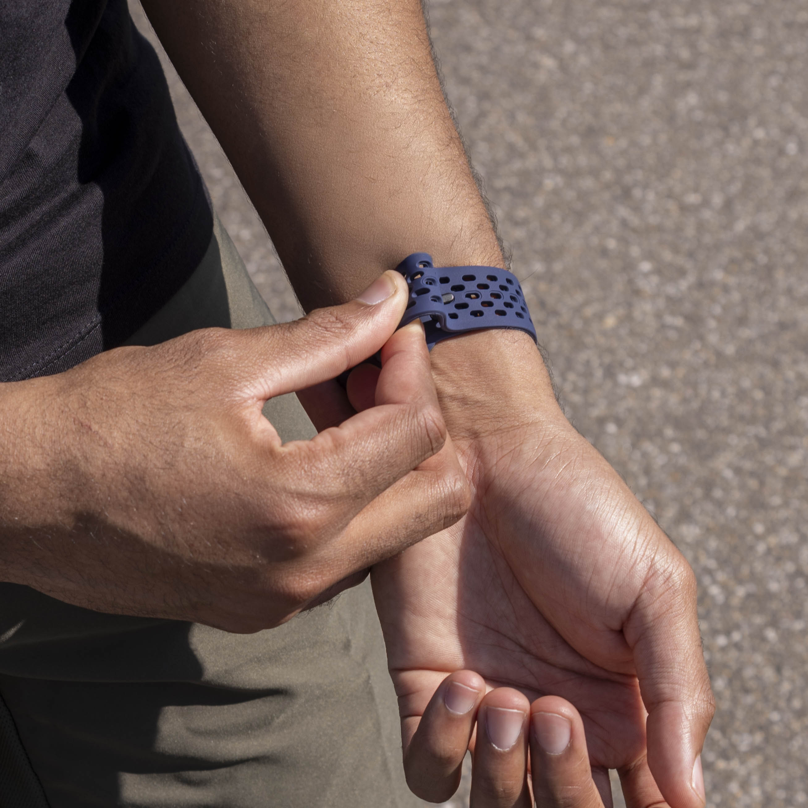 Samsung Galaxy Watch 8 - 44mm siliconen air bandje (donkerblauw)