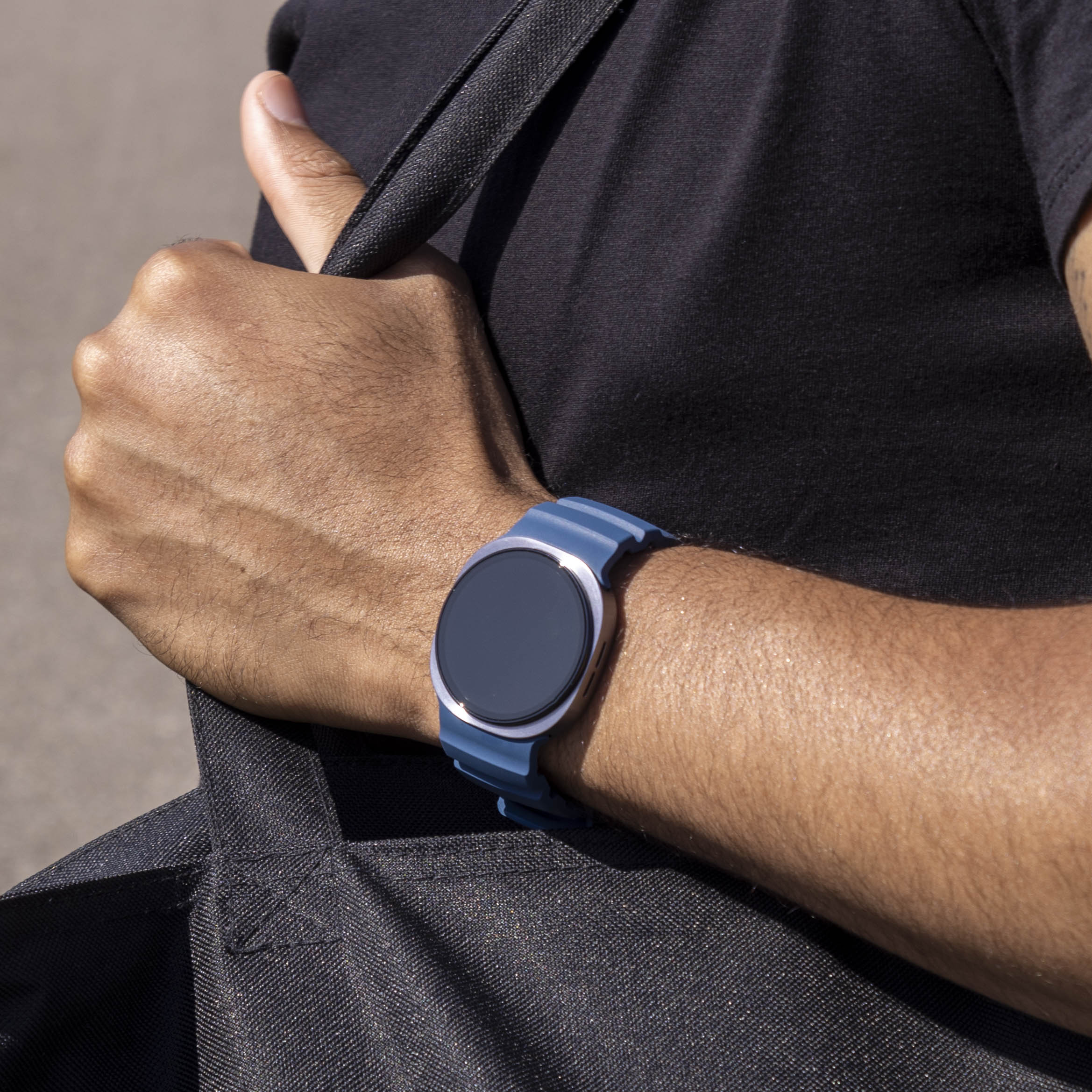 Samsung Galaxy Watch 8 - 44mm extreme silicone band (donkerblauw)