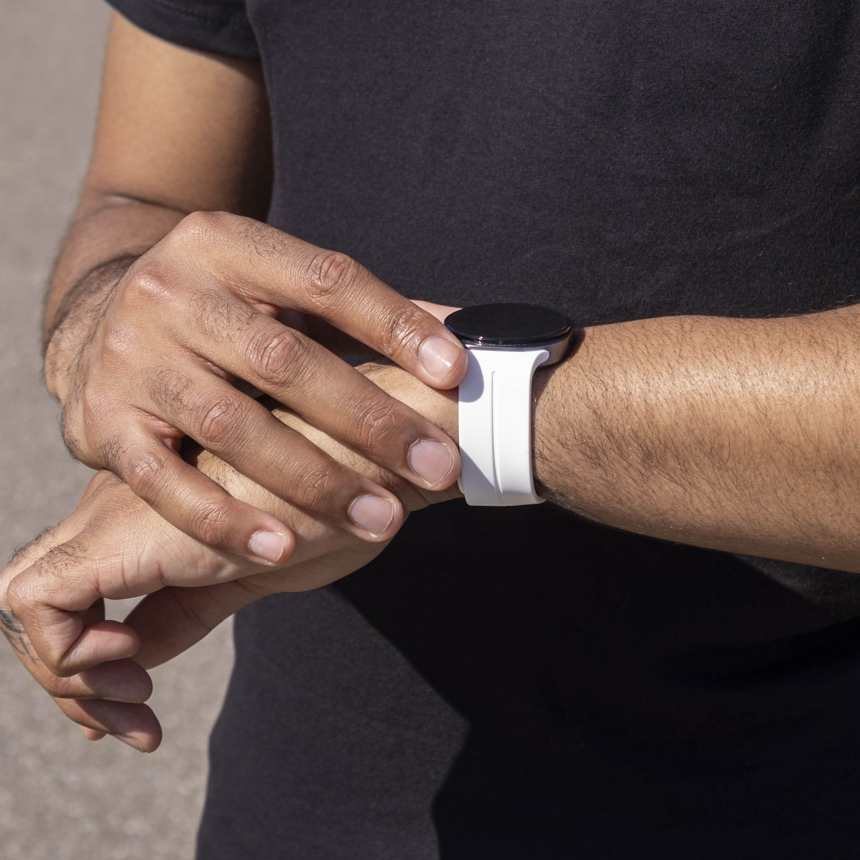 Samsung Galaxy Watch 8 Classic D-buckle siliconen bandje (wit)