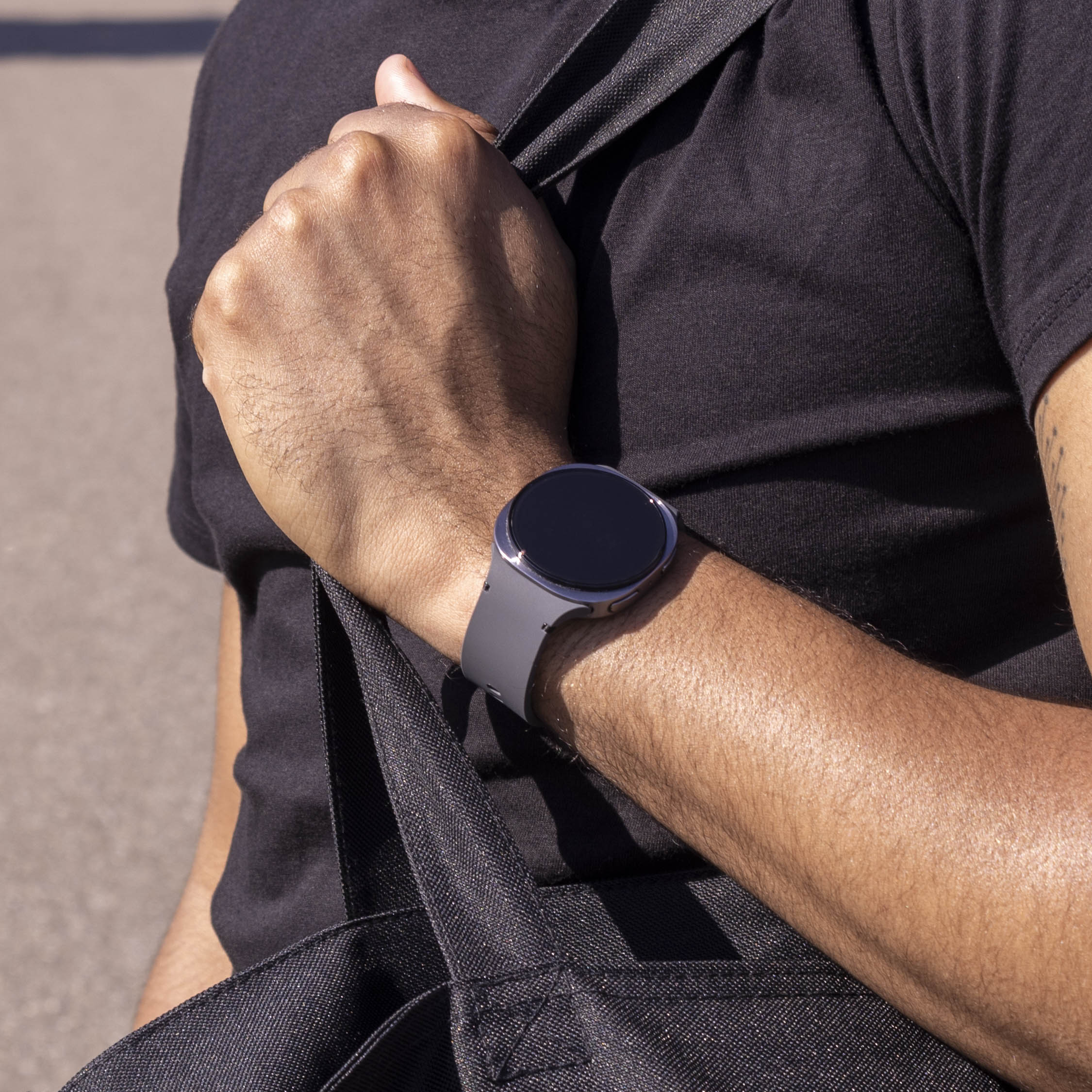 Samsung Galaxy Watch 8 - 44mm siliconen bandje (donkergrijs)