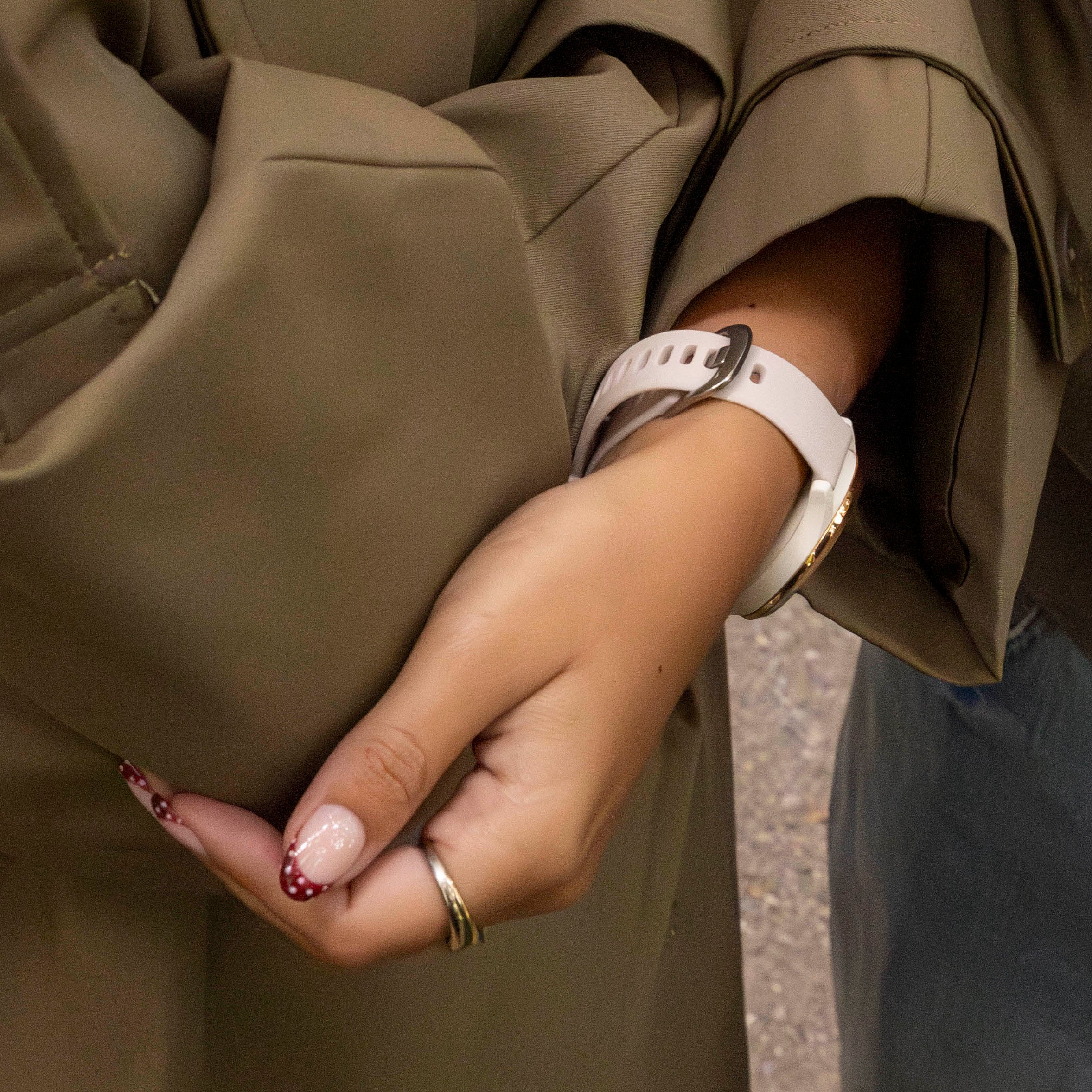 Garmin Approach S12 siliconen classic bandje (sterrenlicht)