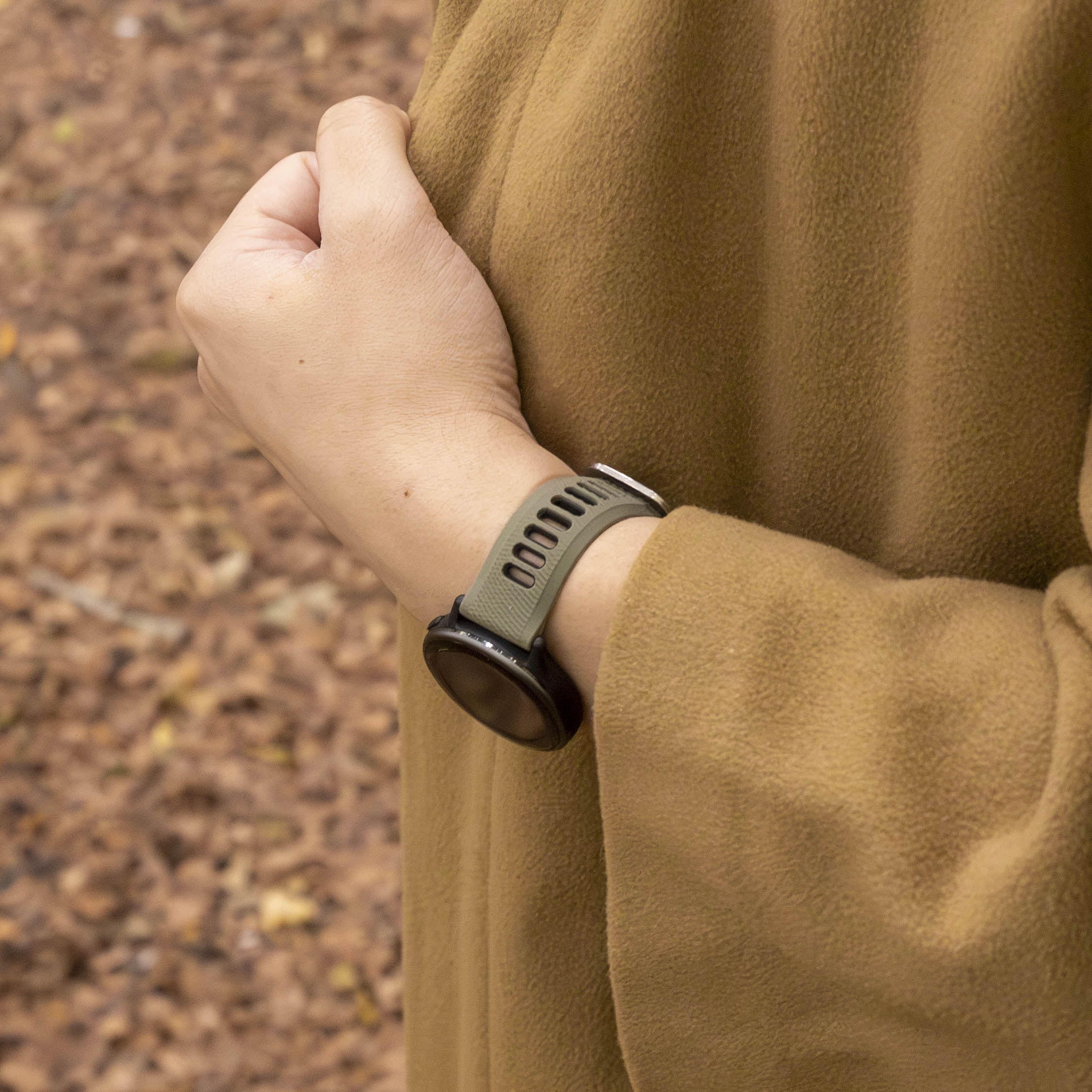 Garmin Vivomove HR sport gesp bandje (olijfgroen/zwart)