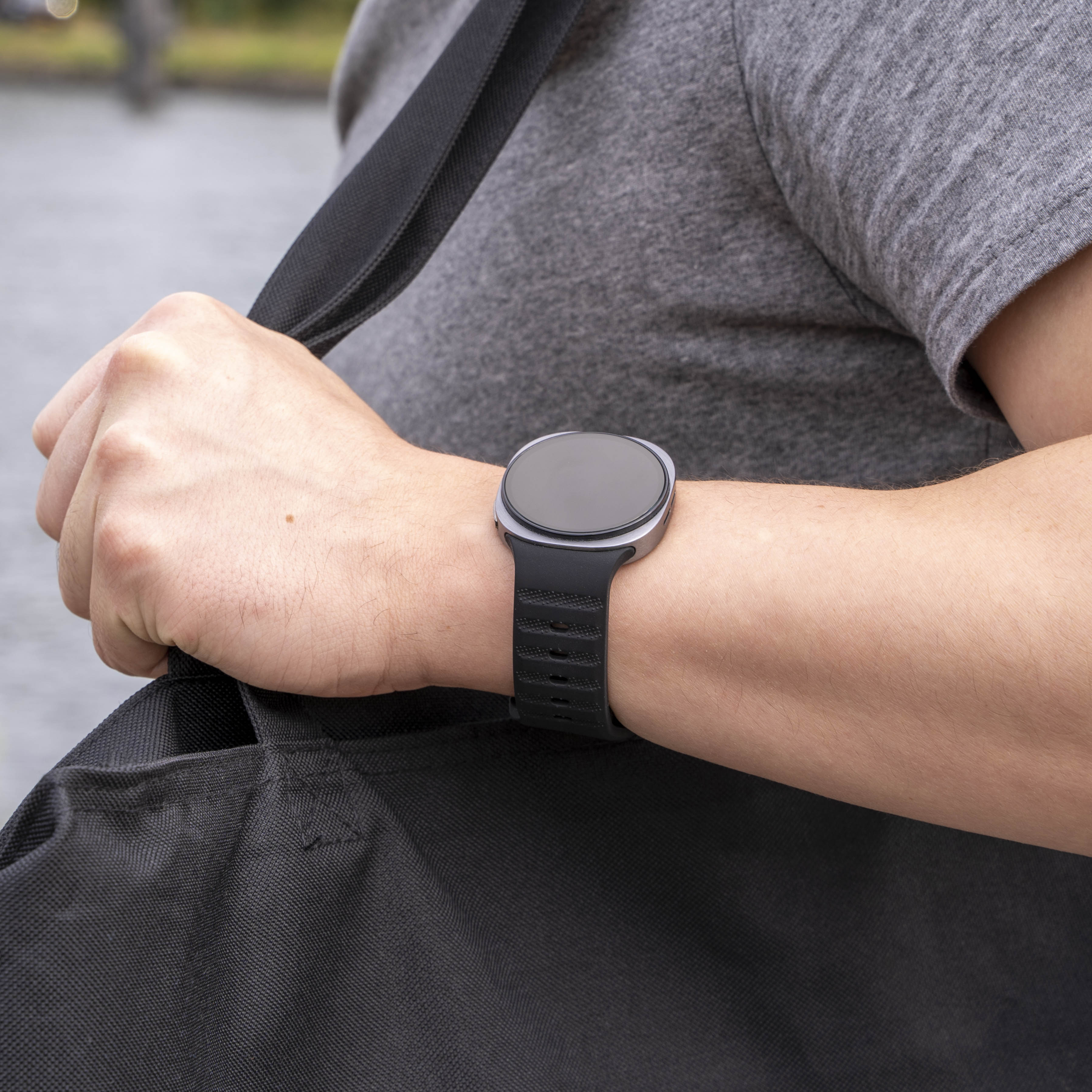 Samsung Galaxy Watch 8 - 44mm outdoor siliconen bandje (zwart)