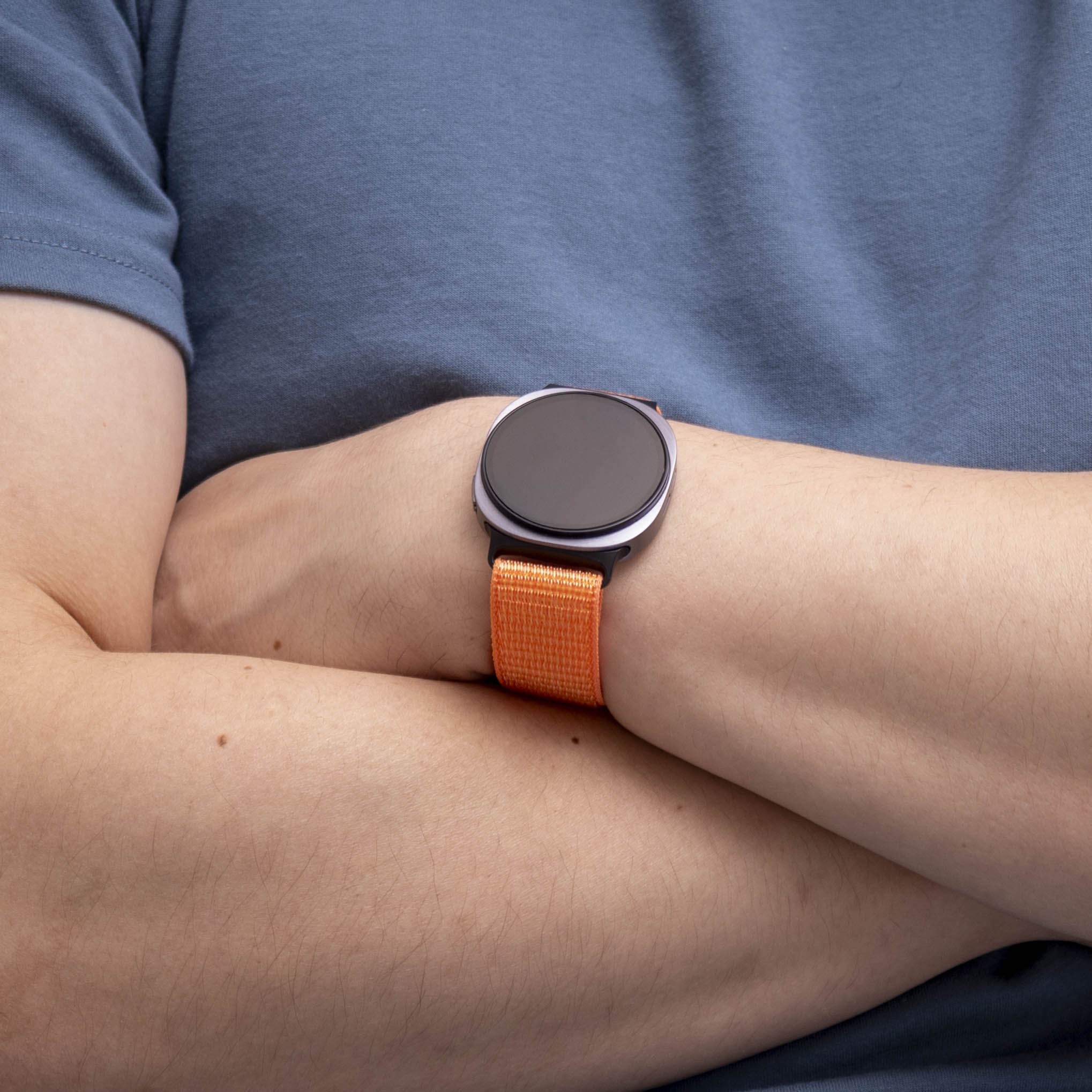 Samsung Galaxy Watch 8 Classic nylon bandje (oranje)