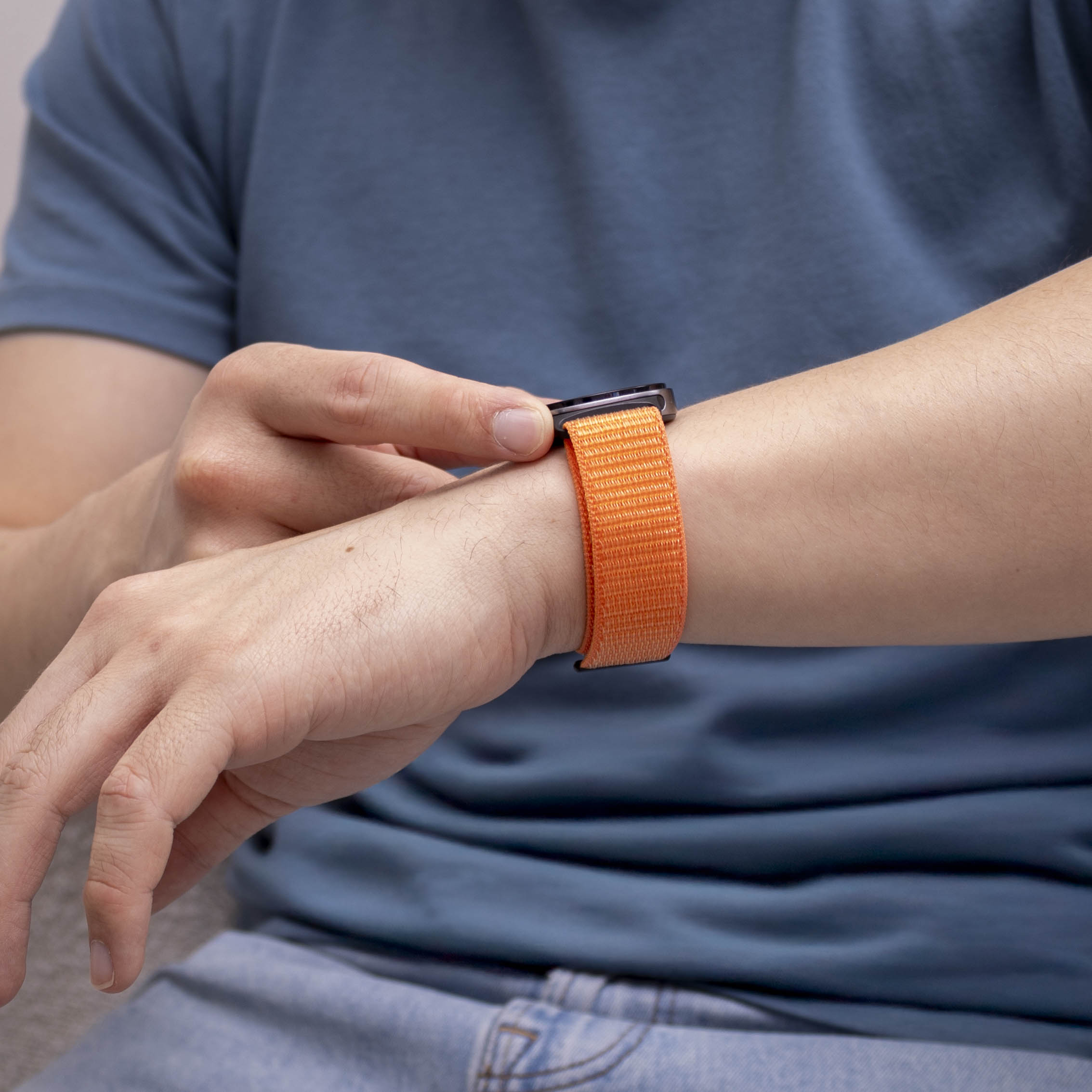 Samsung Galaxy Watch 8 Classic nylon bandje (oranje)