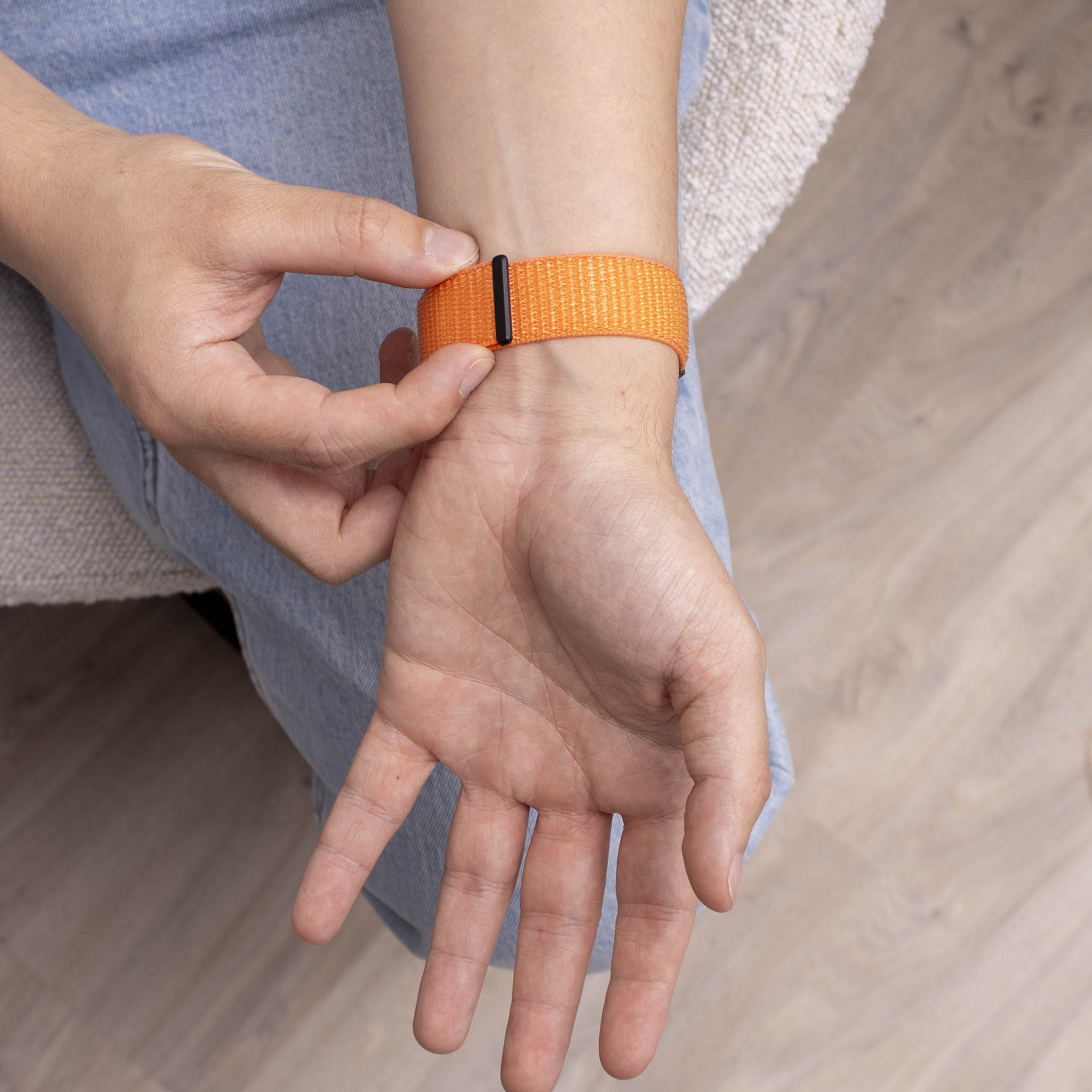 Samsung Galaxy Watch 8 Classic nylon bandje (oranje)