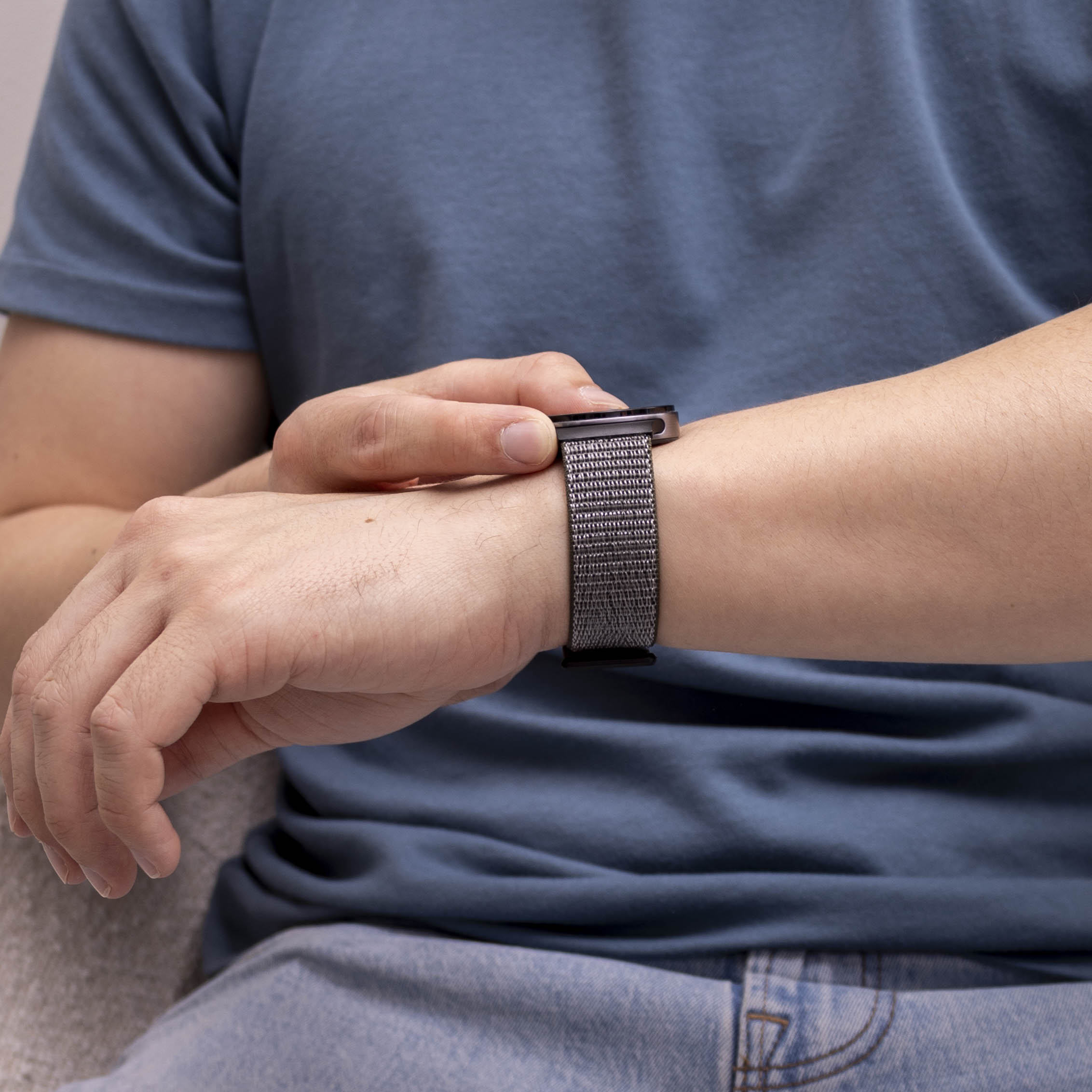 Samsung Galaxy Watch 8 Classic nylon bandje (olijfgroen)