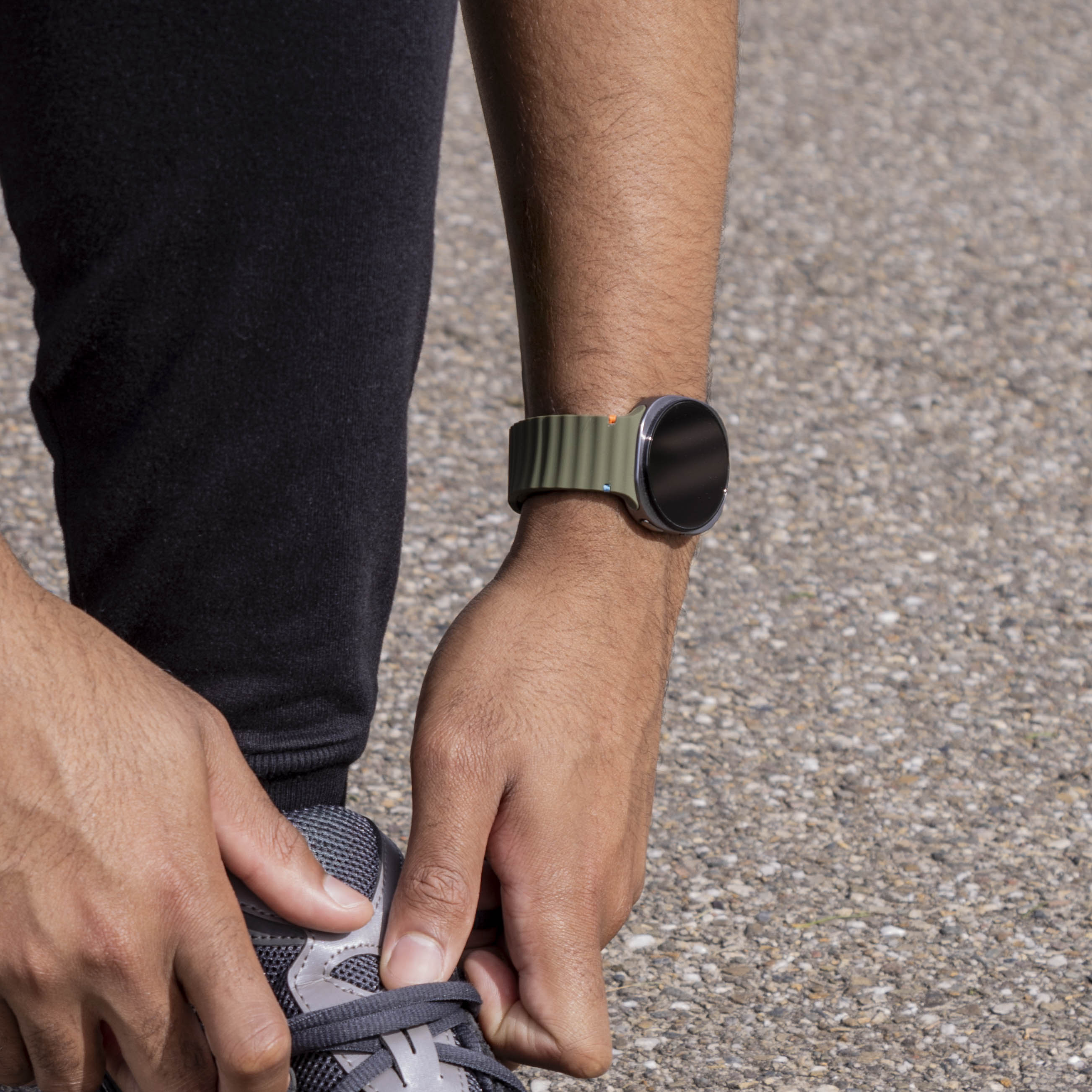 Samsung Galaxy Watch 8 - 40mm wave siliconen bandje (legergroen)