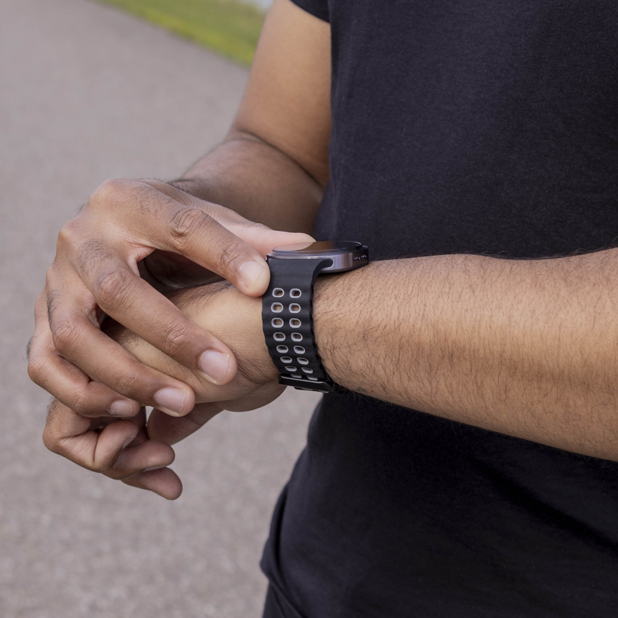 Samsung Galaxy Watch 8 - 40mm Ocean bandje (zwart/grijs)