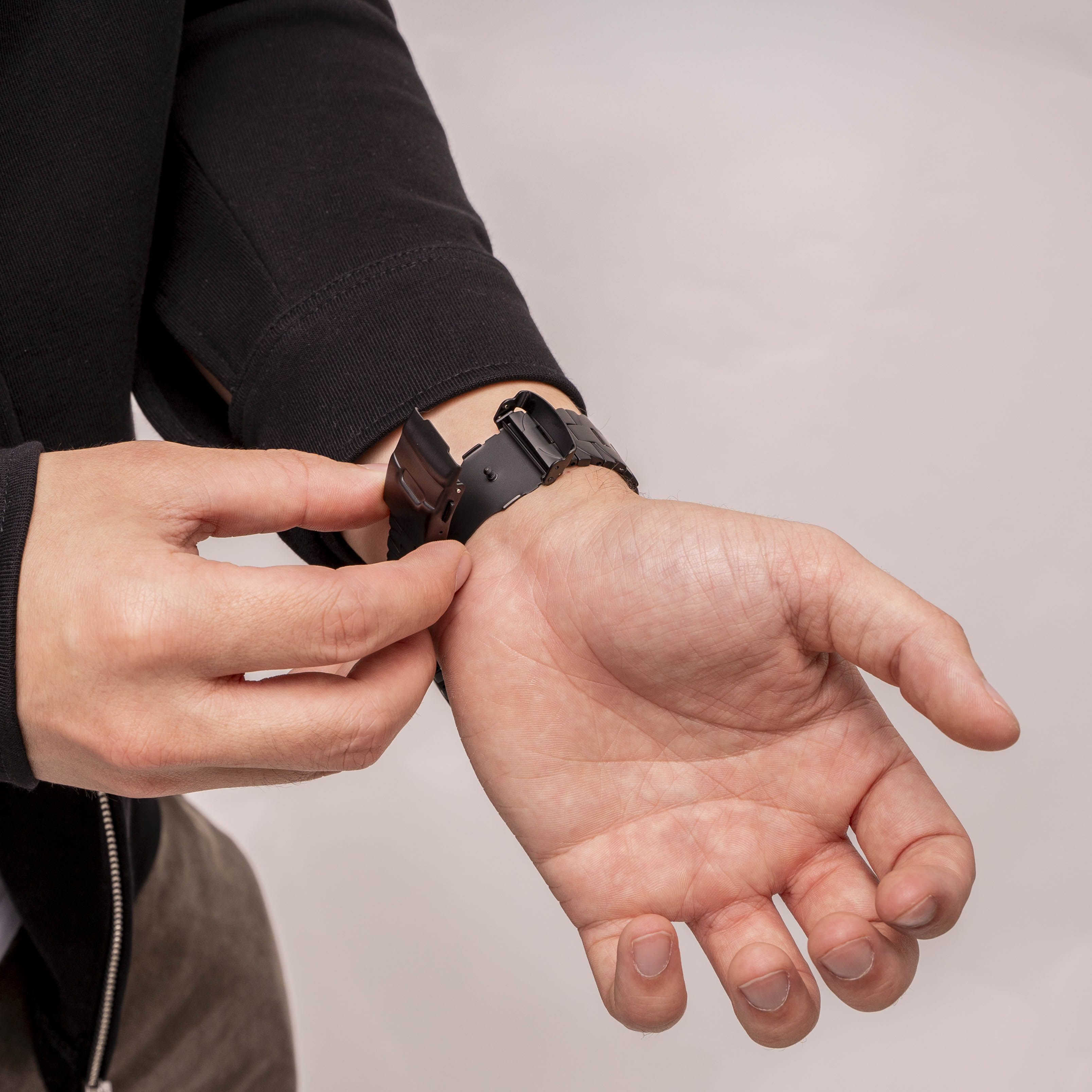 Huawei Watch GT 6 Pro - 46mm Butterfly titanium band (zwart)