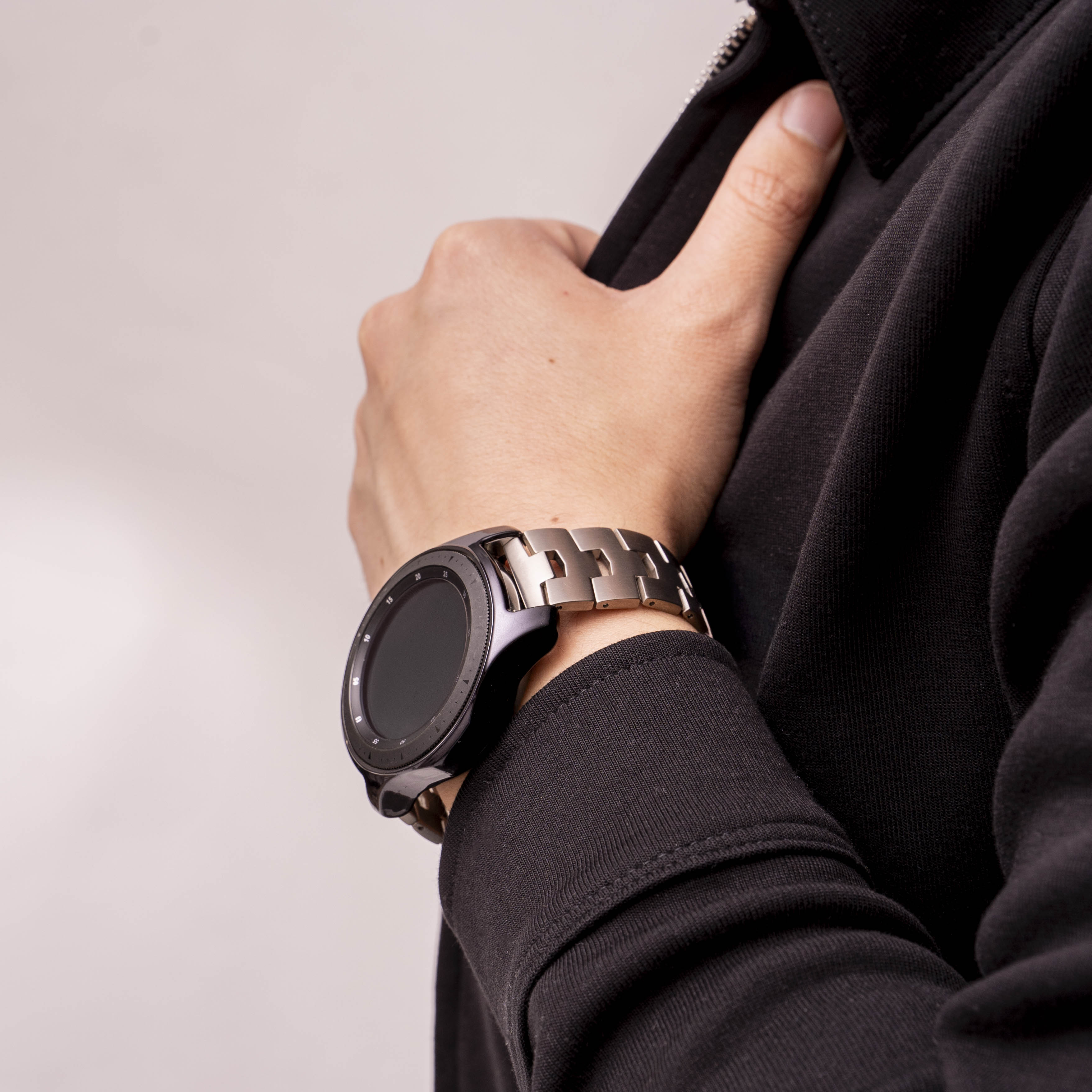 Suunto Vertical titanium grain band (platte sluiting) (zilver)