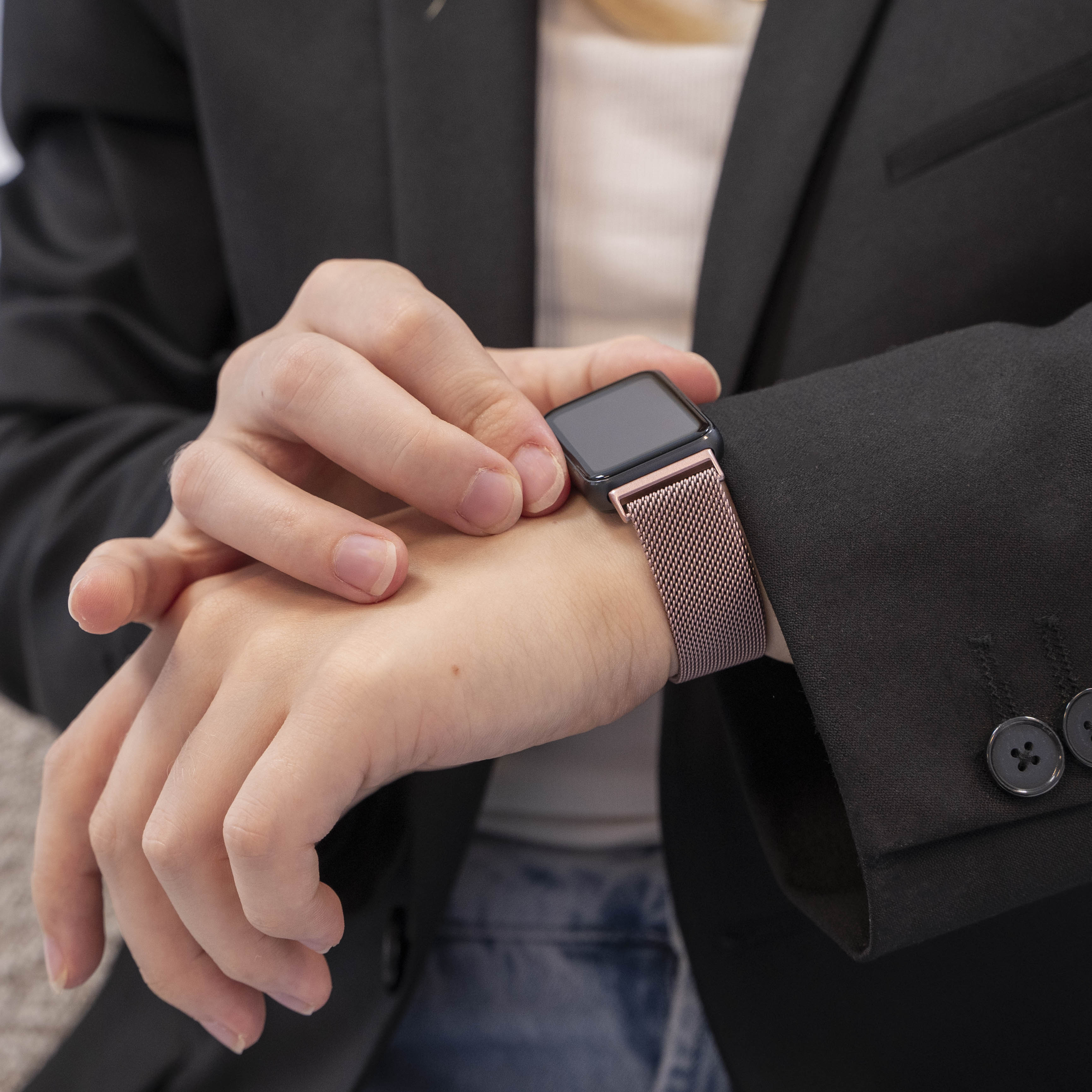 Samsung Galaxy Fit 3 Milanese band (roze)