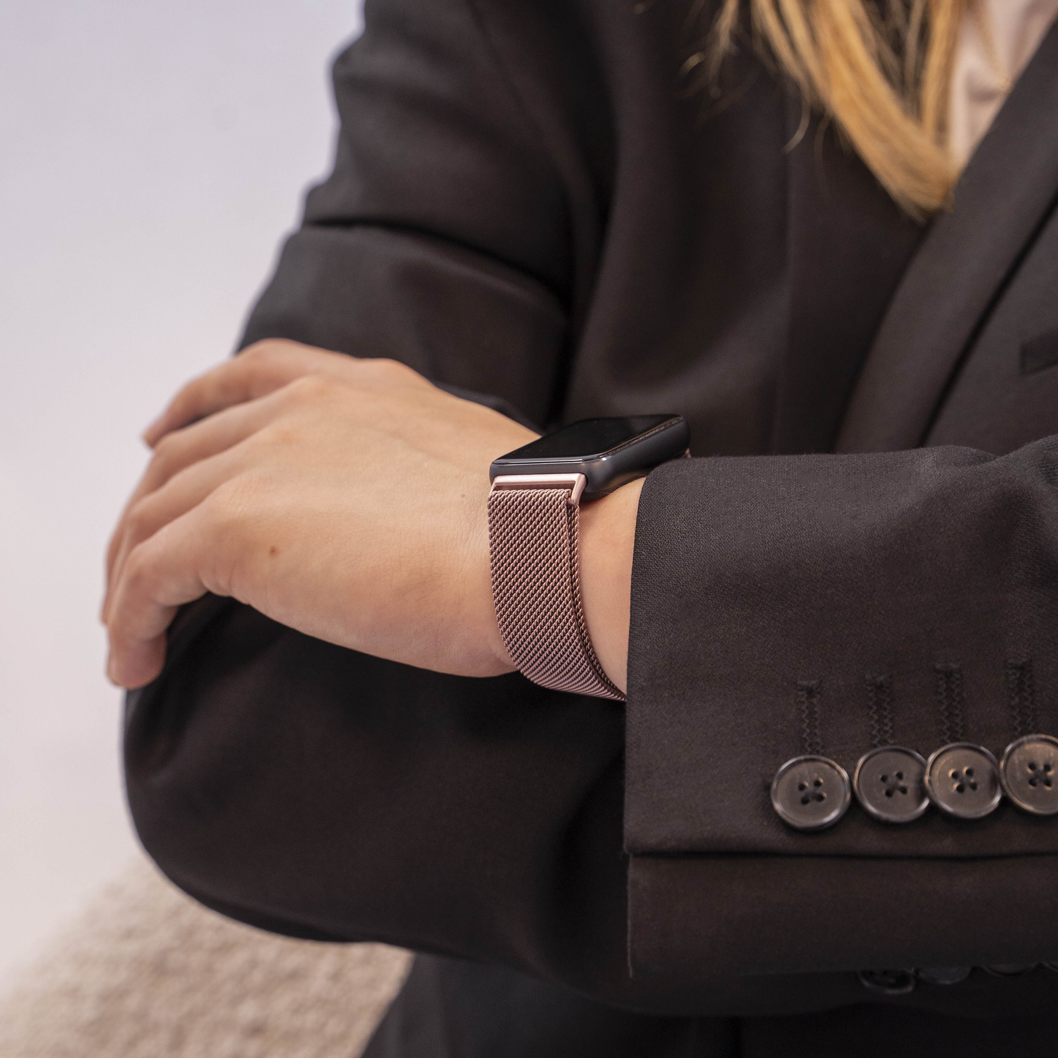 Samsung Galaxy Fit 3 Milanese band (roze)