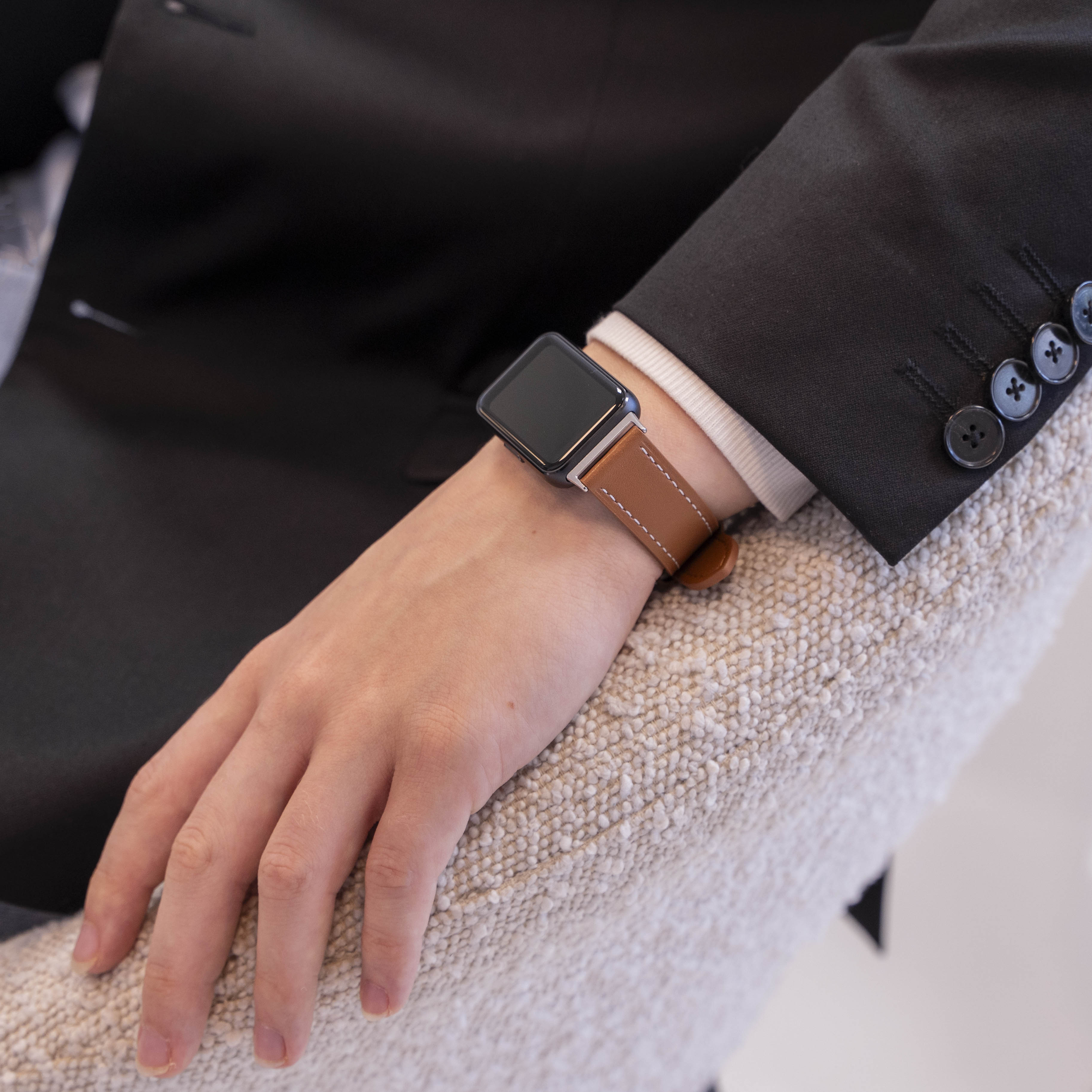 Samsung Galaxy Fit 3 leren bandje (bruin)