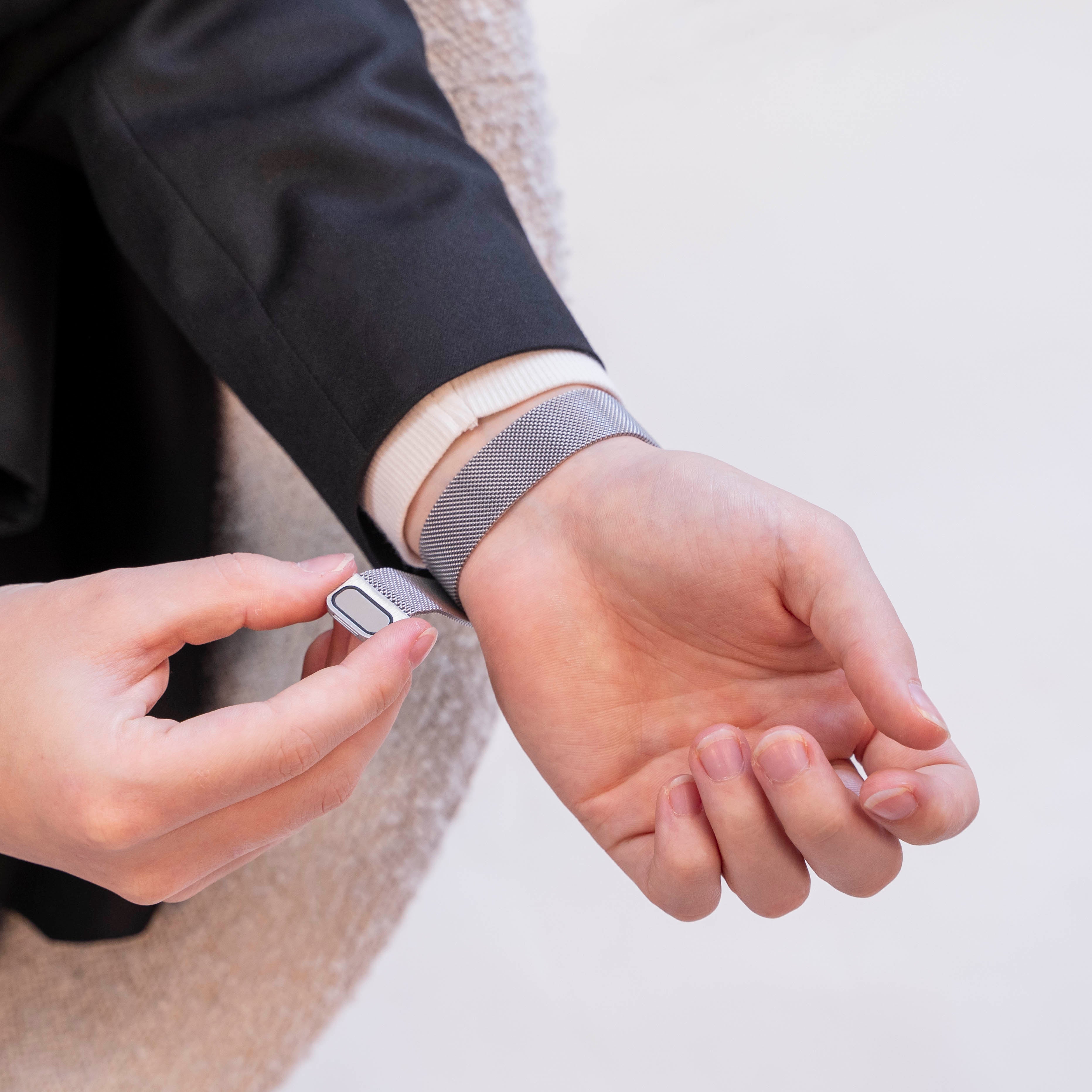 Samsung Galaxy Fit 3 Milanese band (zilver)