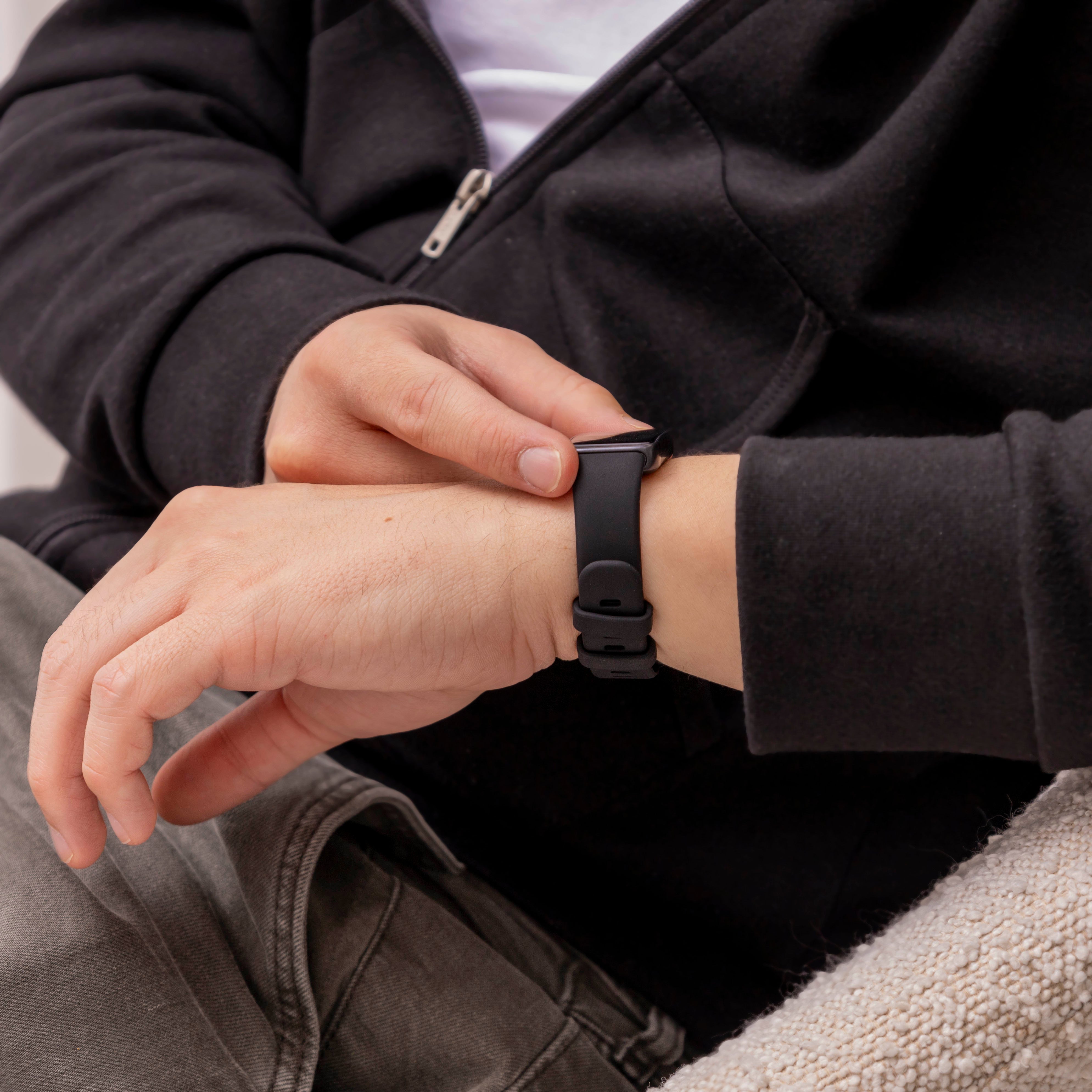 Huawei Band 8 classic siliconen bandje (zwart)