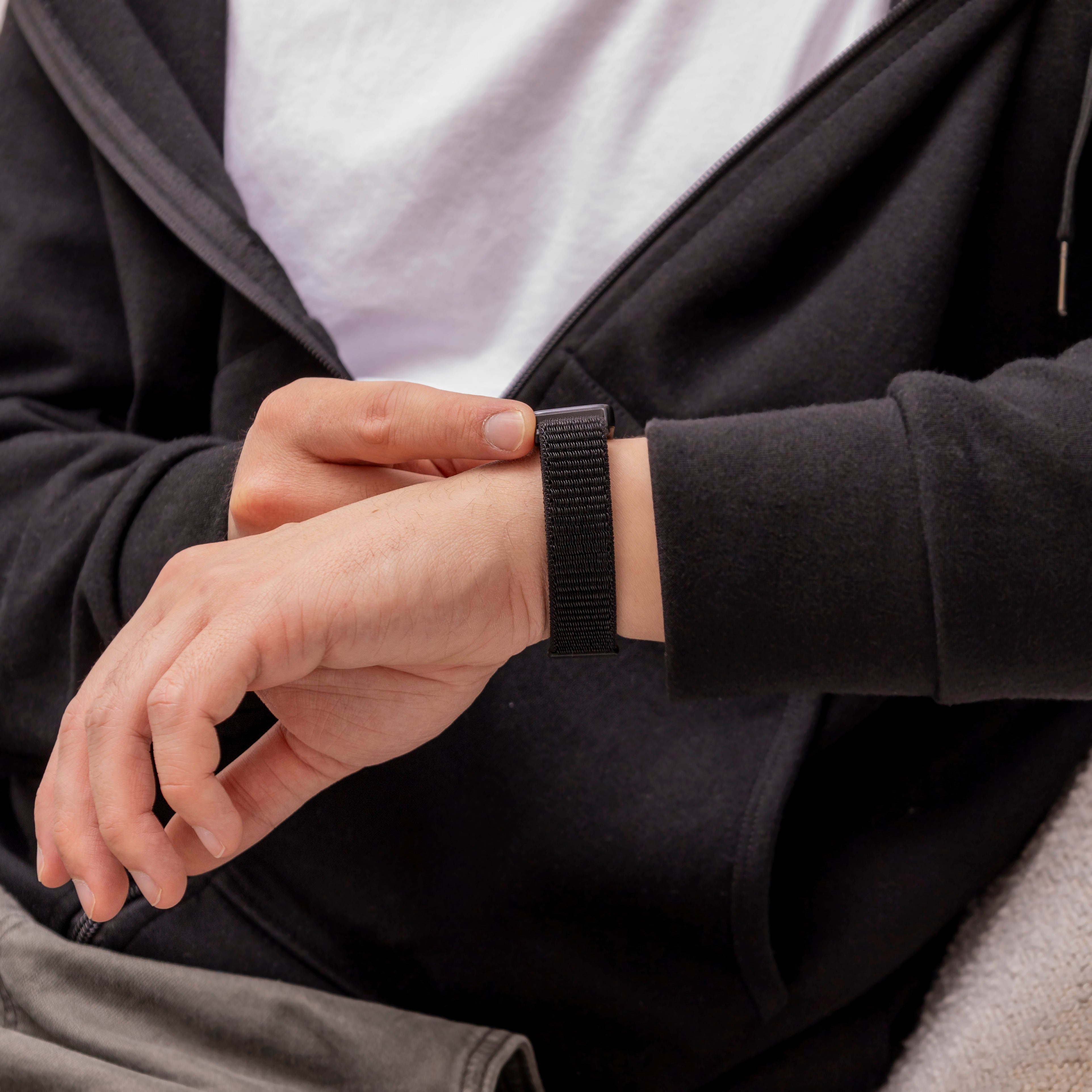 Huawei Band 10 nylon bandje (zwart)