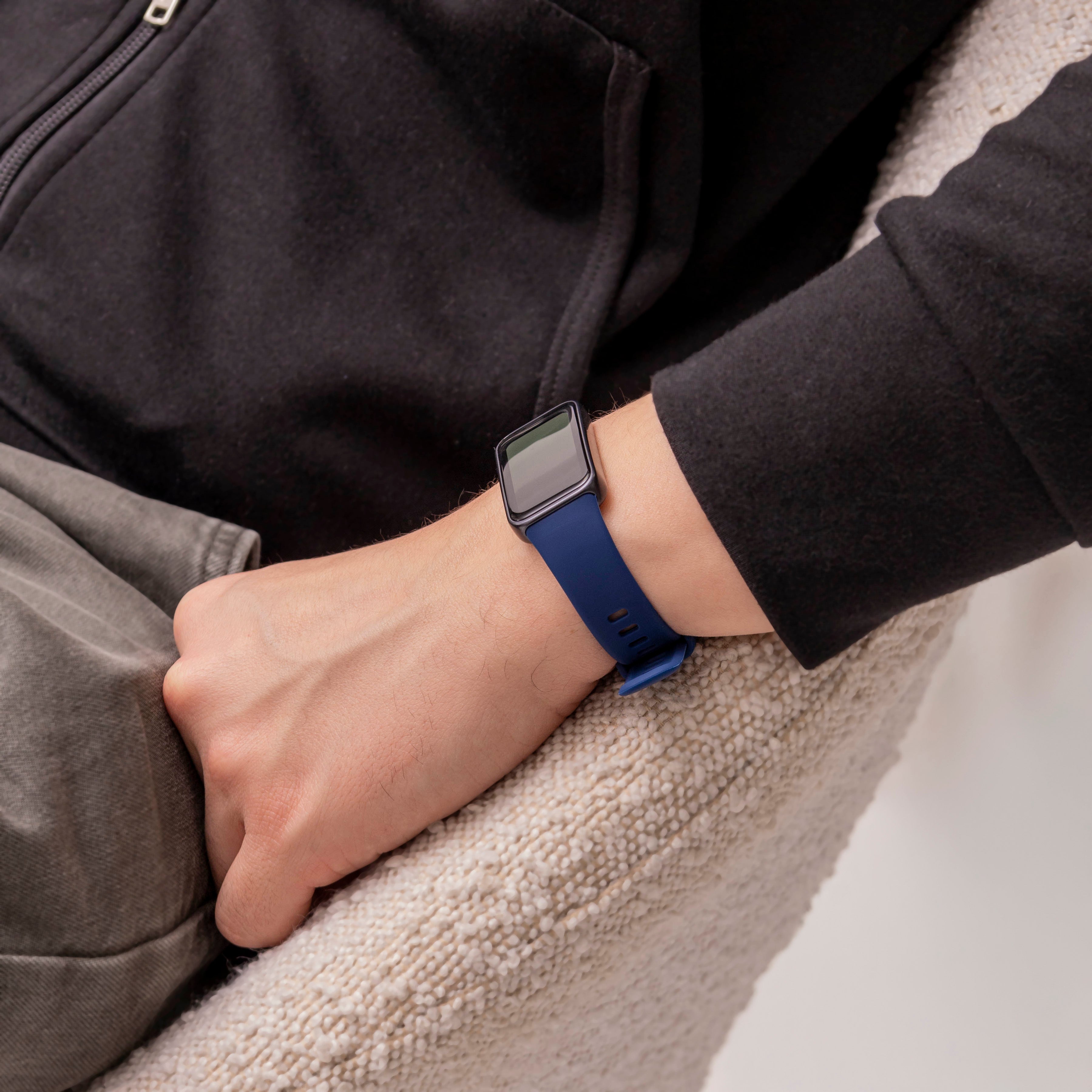 Huawei Band 8 classic siliconen bandje (donkerblauw)