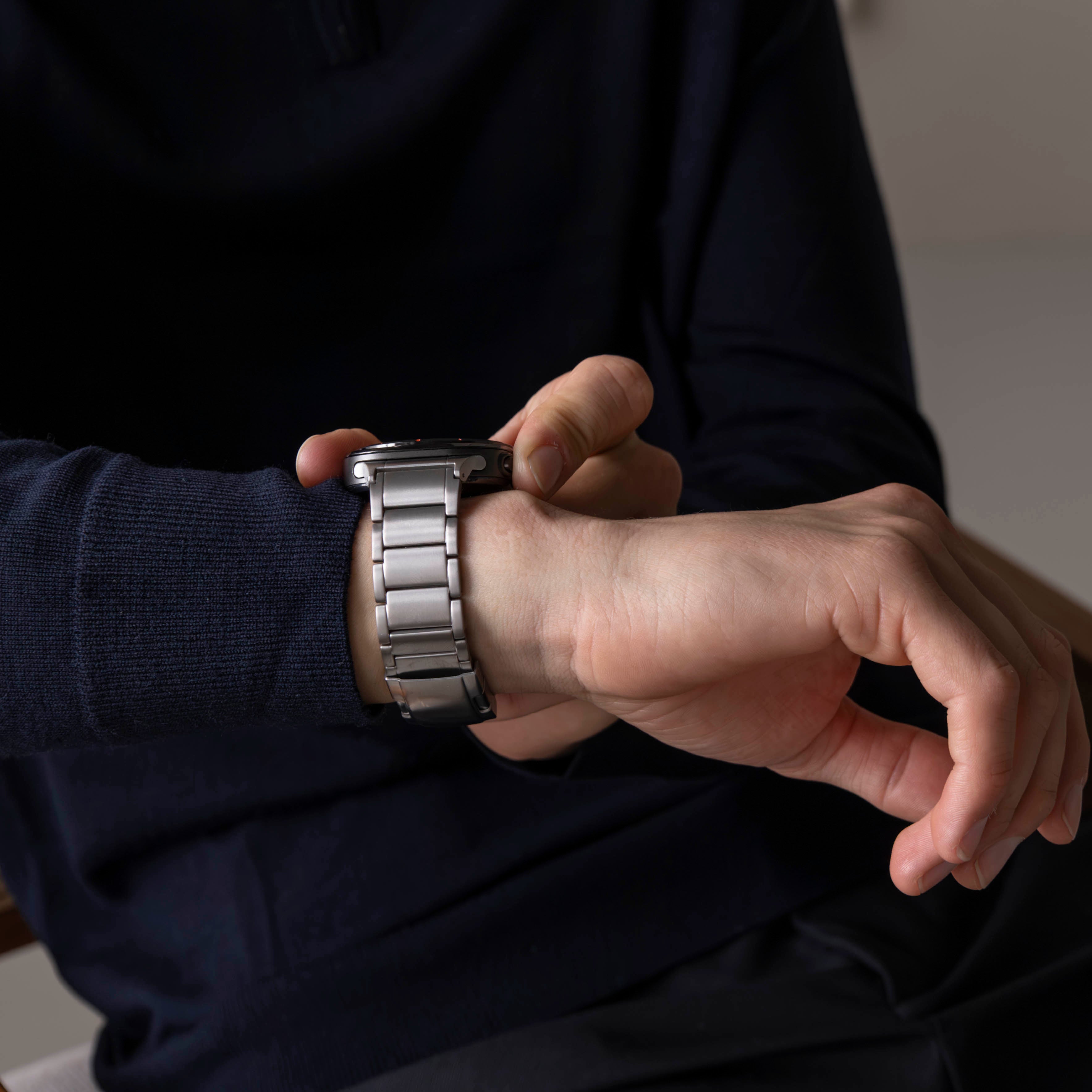 Samsung Galaxy Watch Ultra titanium band (zilver)