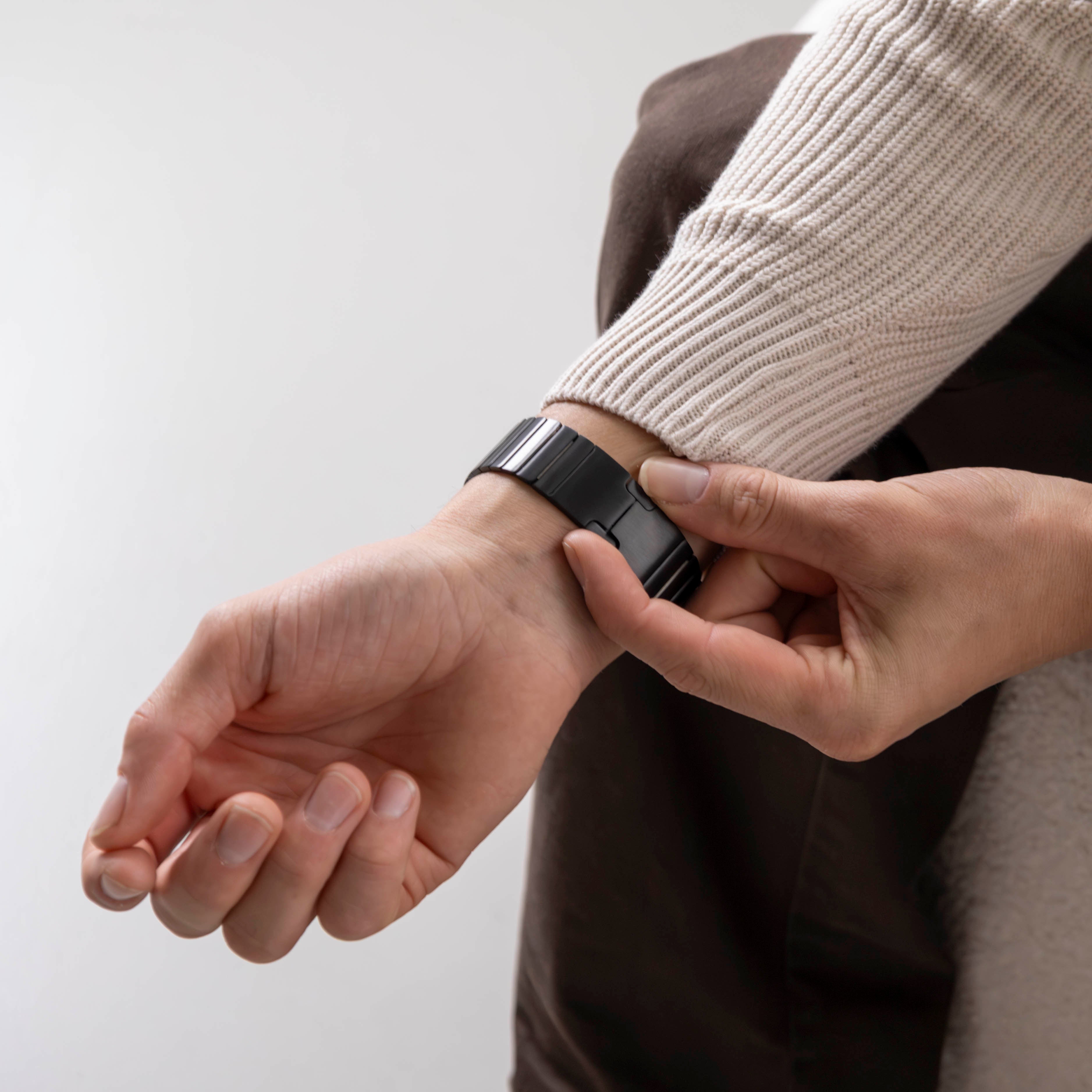 Apple Watch luxe metalen bandje (zwart)