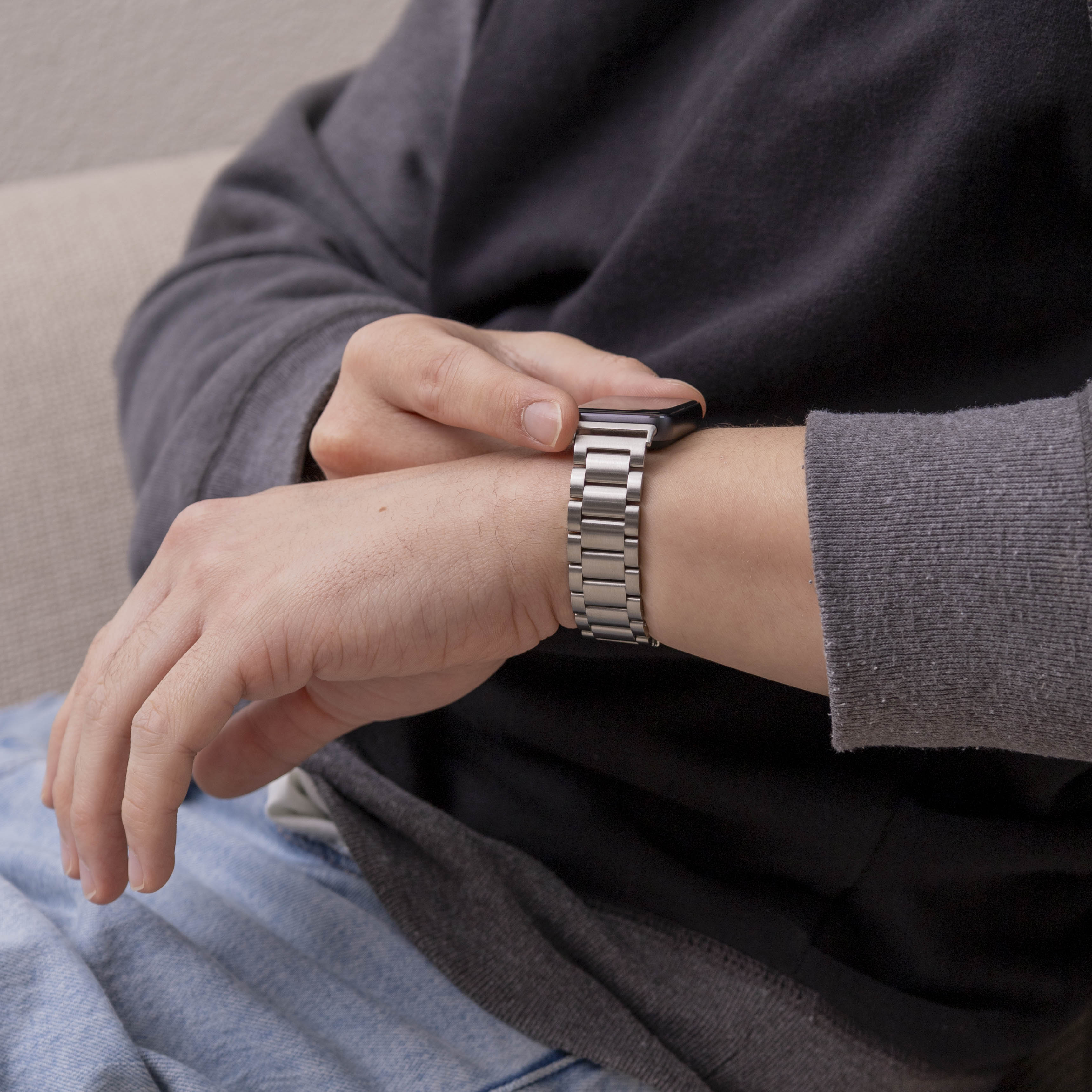 Samsung Galaxy Fit 3 stalen bandje (zilver)