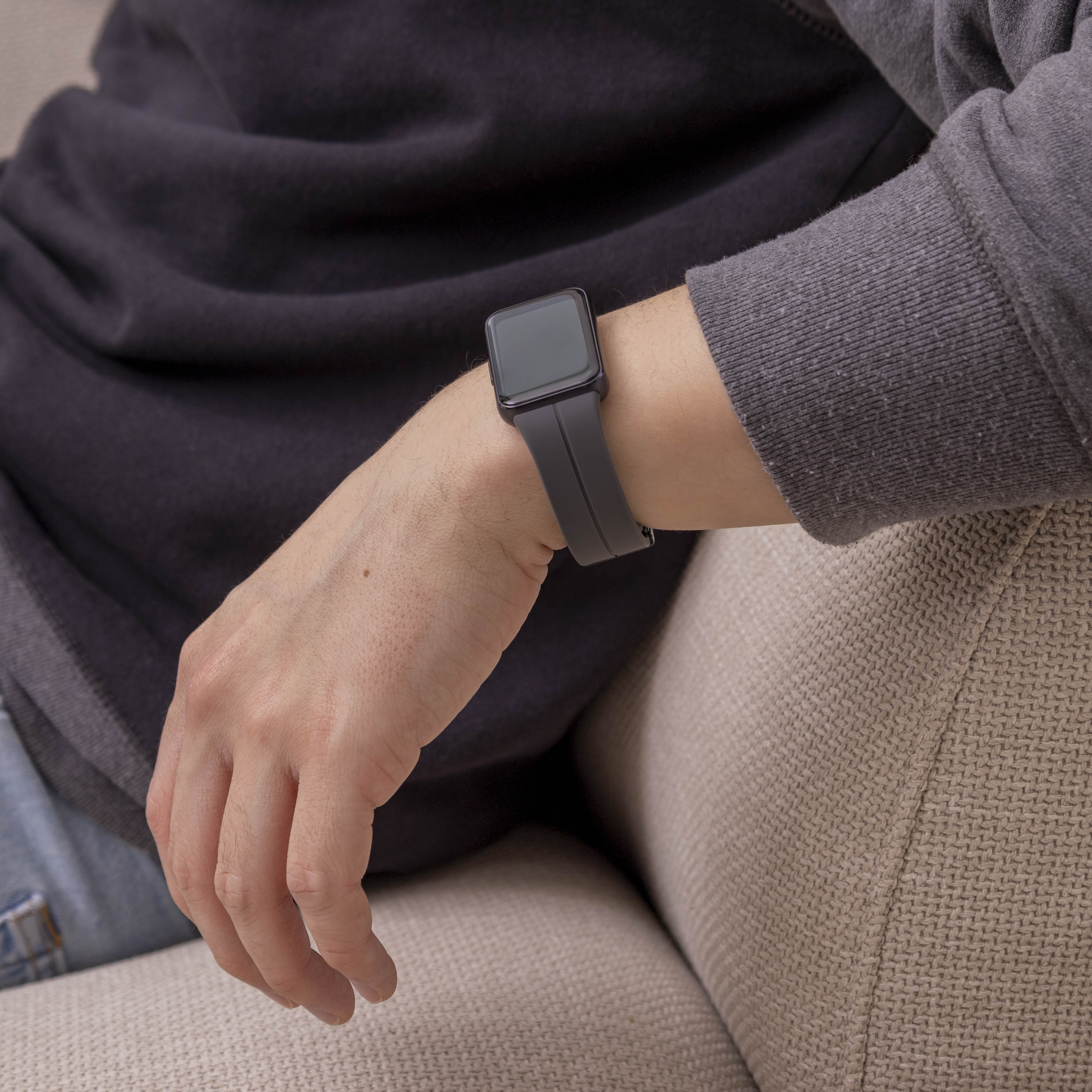 Samsung Galaxy Fit 3 D-buckle siliconen bandje (donkergrijs)